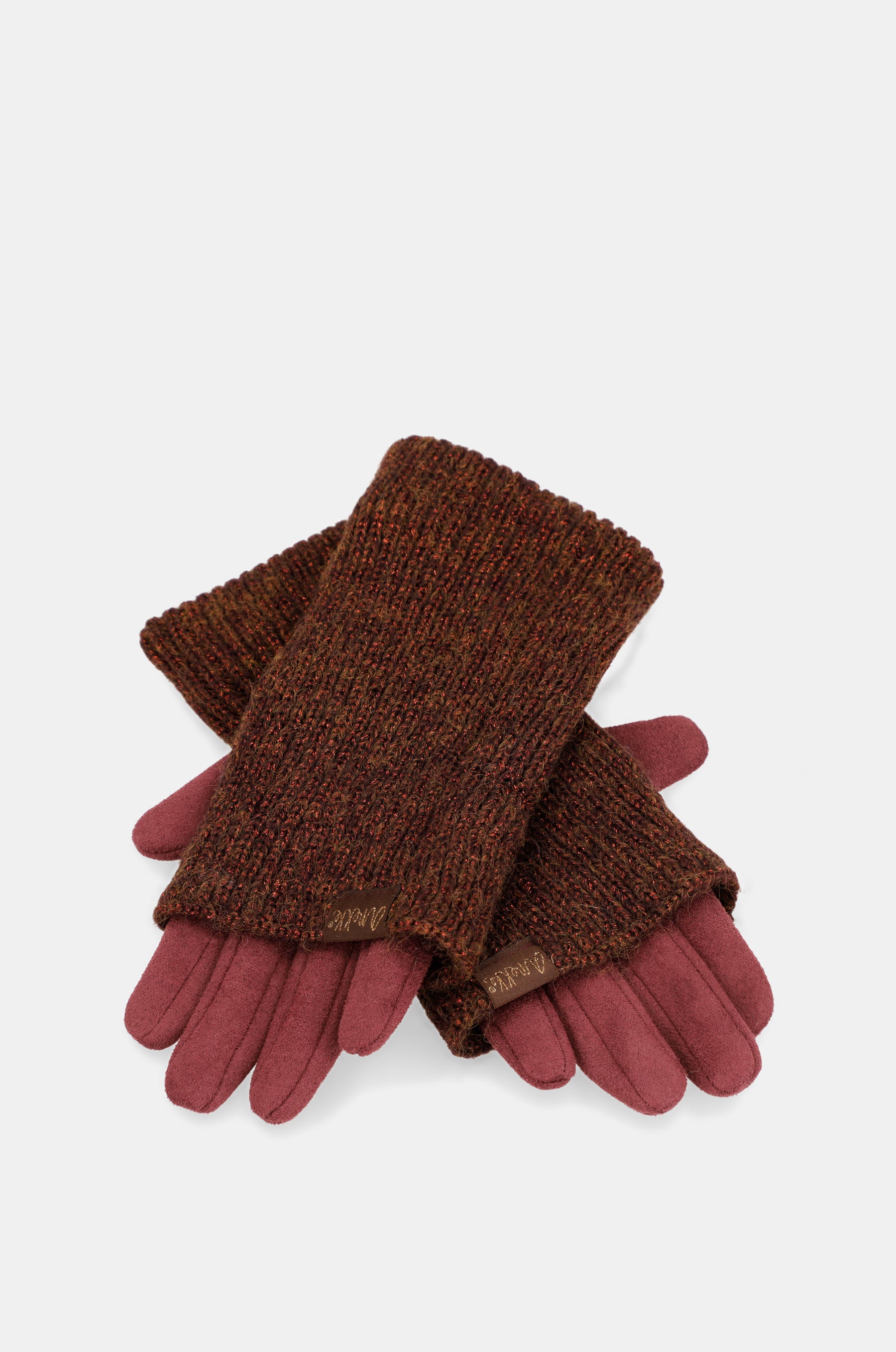 Guantes burdeos extensibles