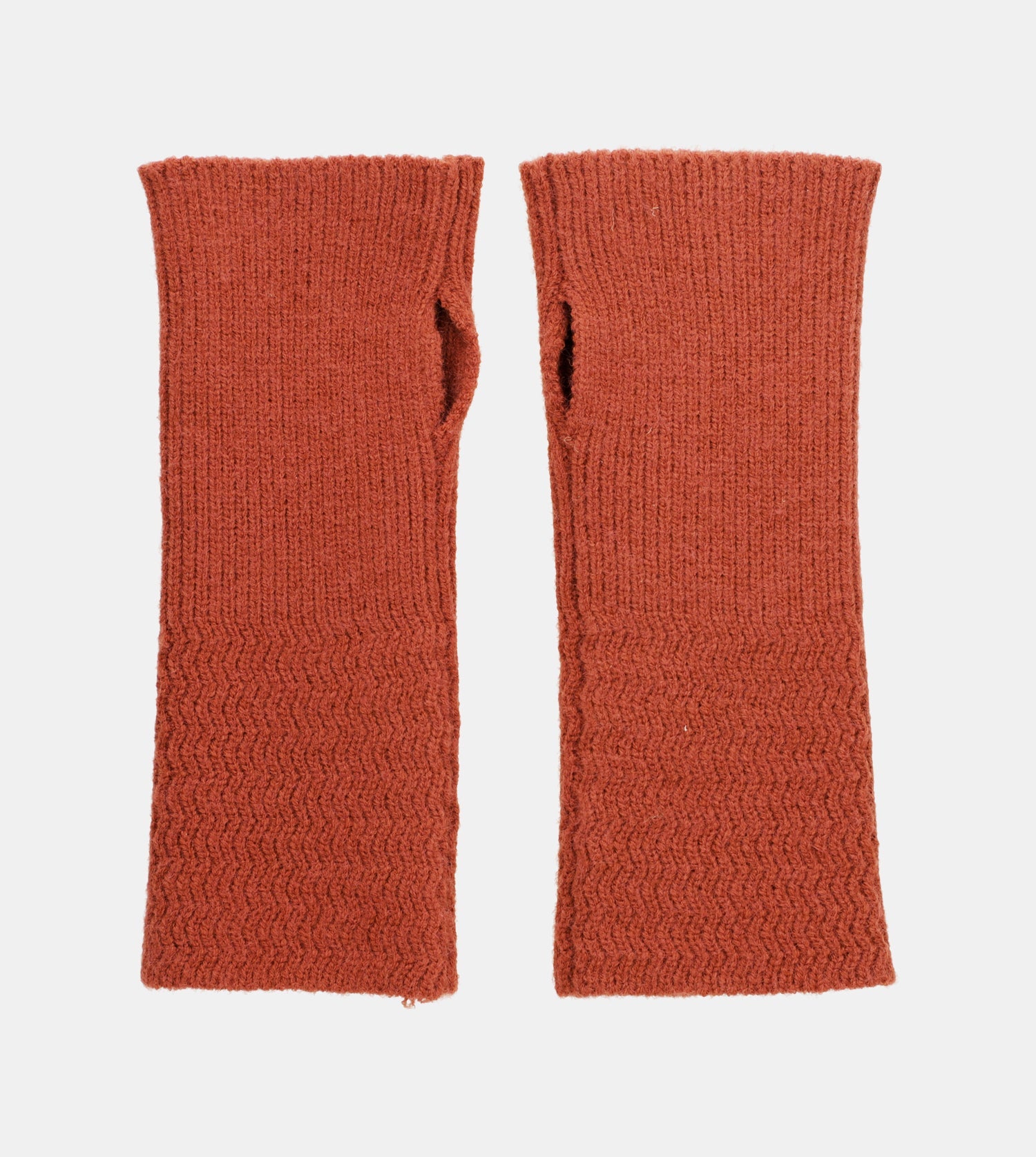 Guantes de punto rojo