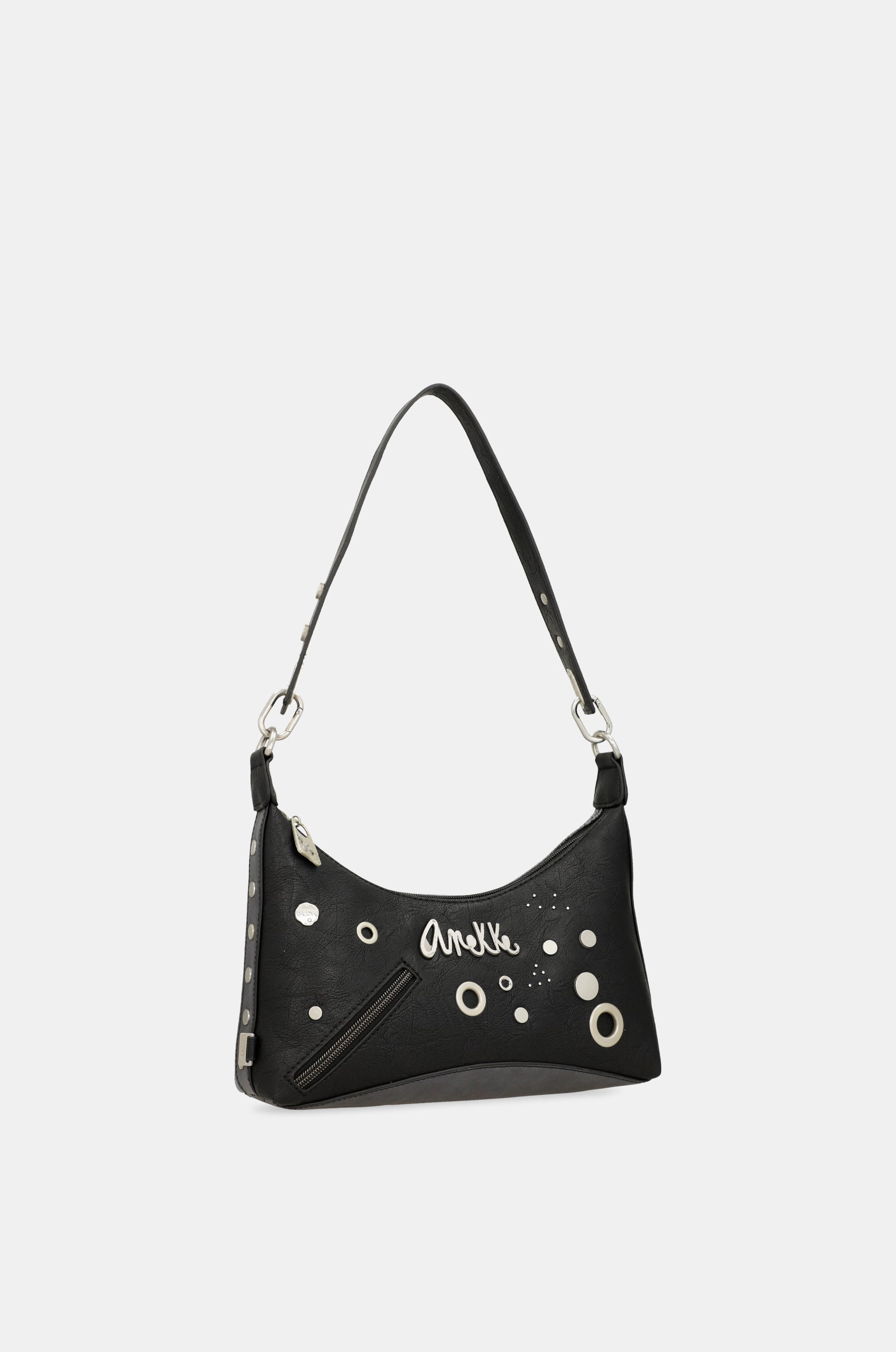 Bolso de hombro negro Crust