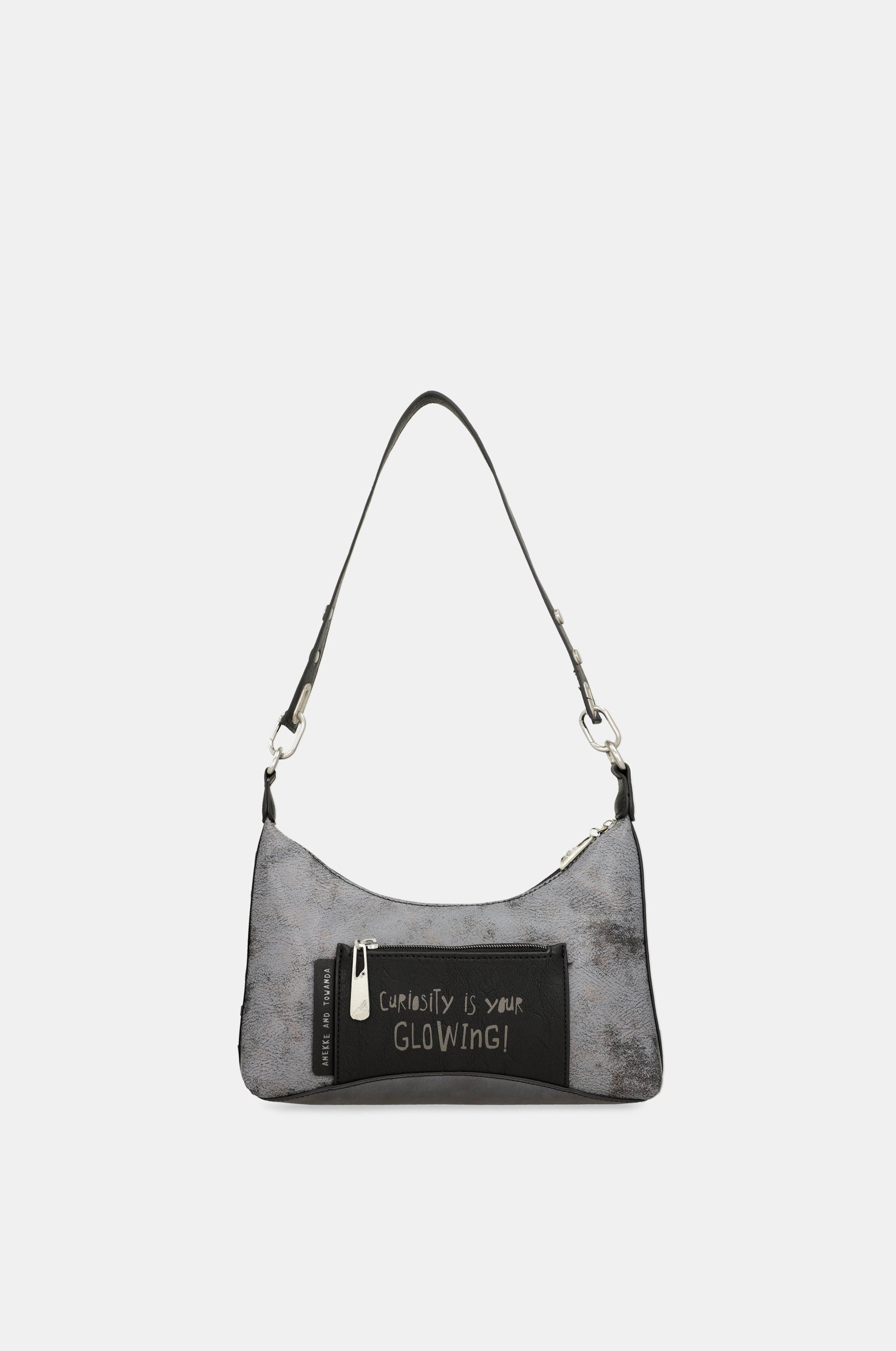 Bolso de hombro negro Crust
