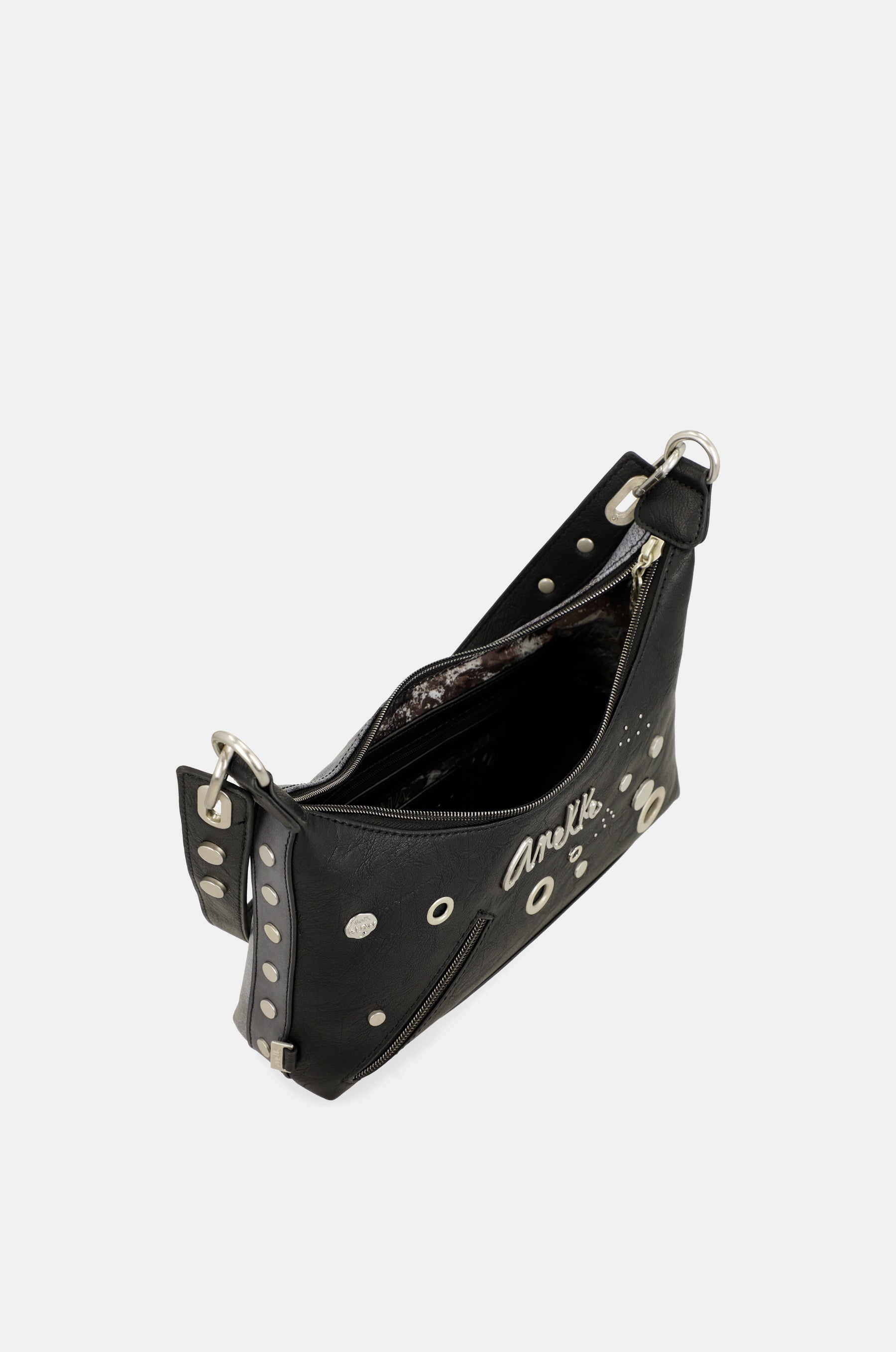 Bolso de hombro negro Crust