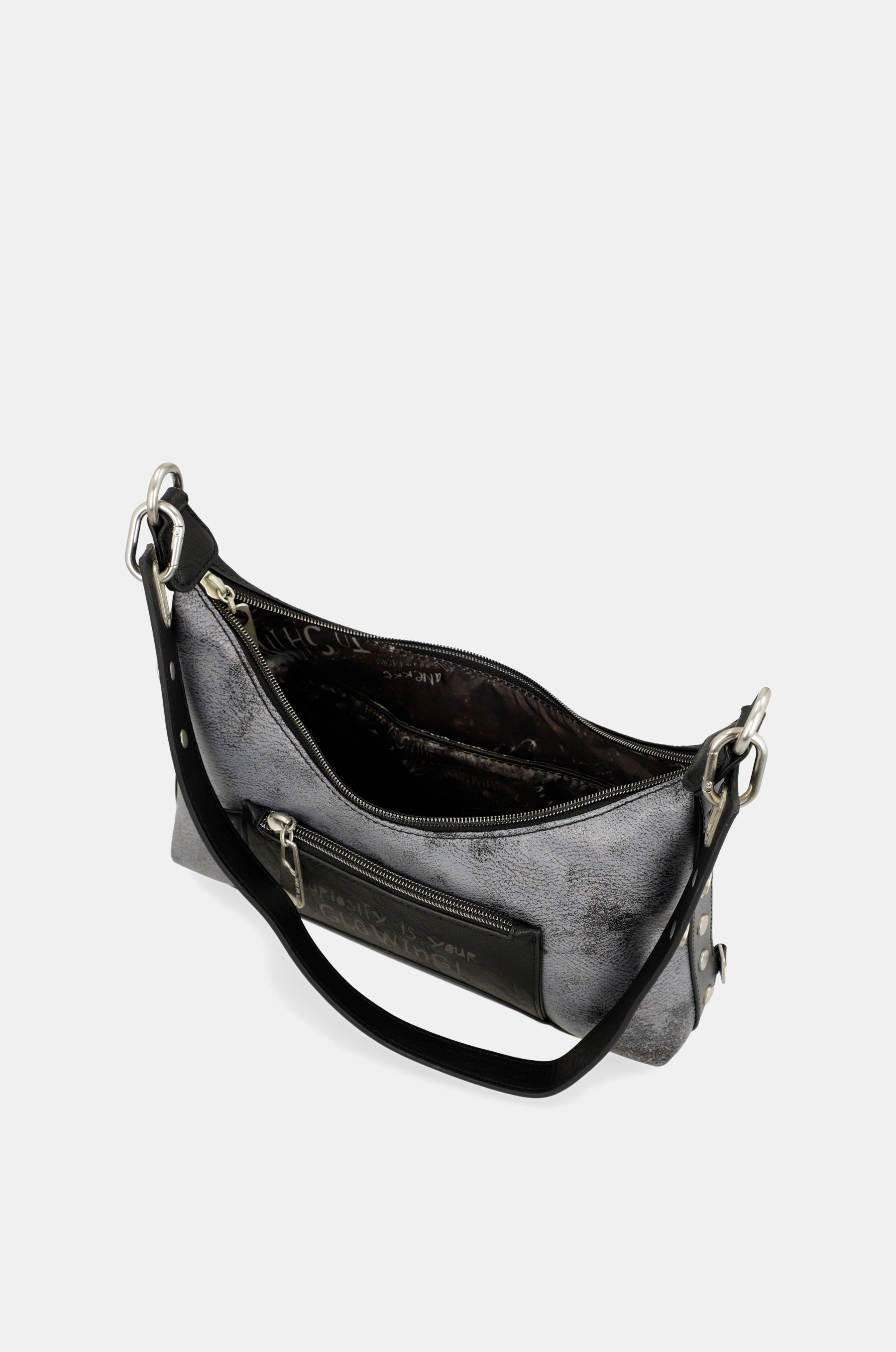 Bolso de hombro negro Crust