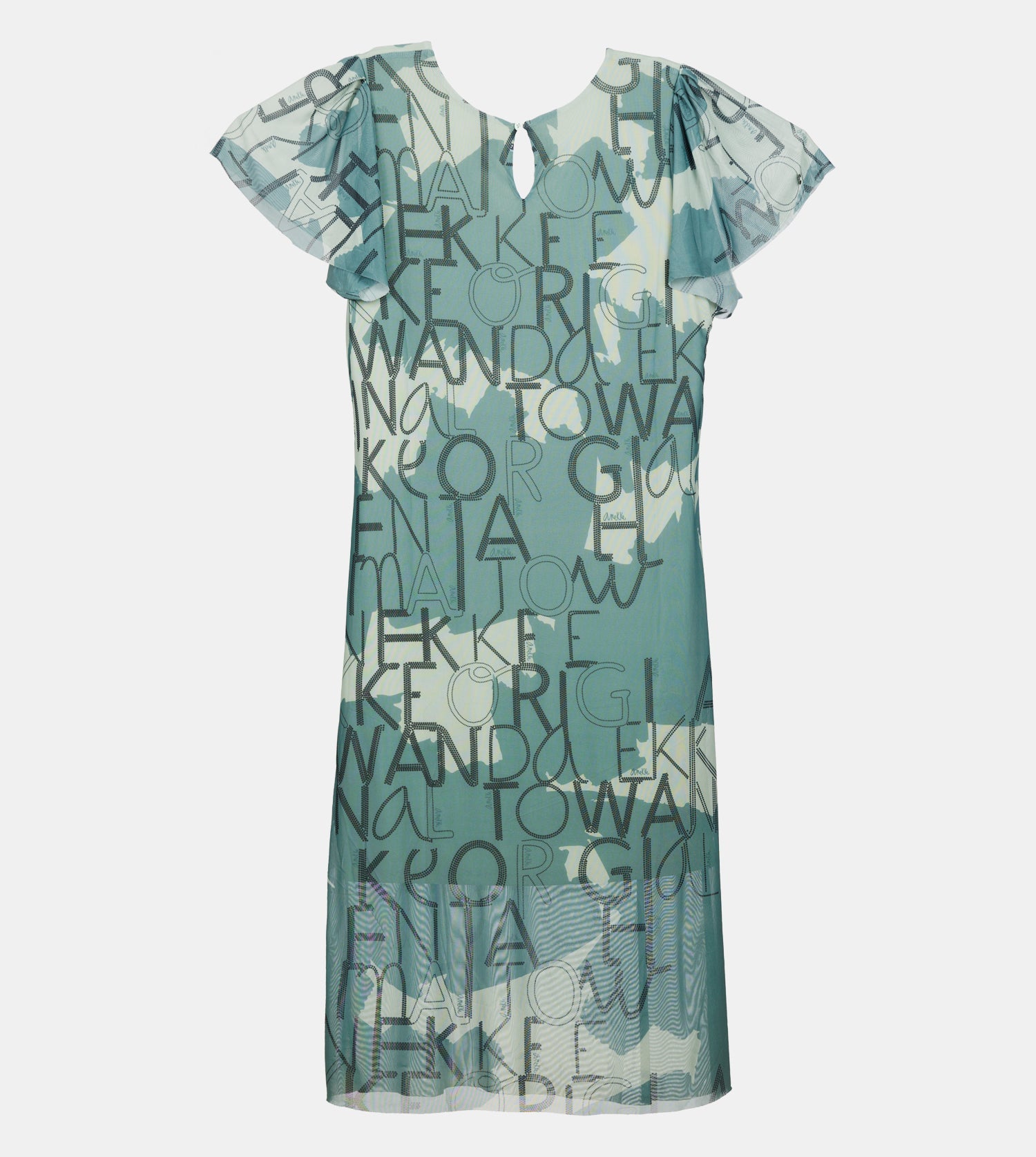 Vestido manga corta verde
