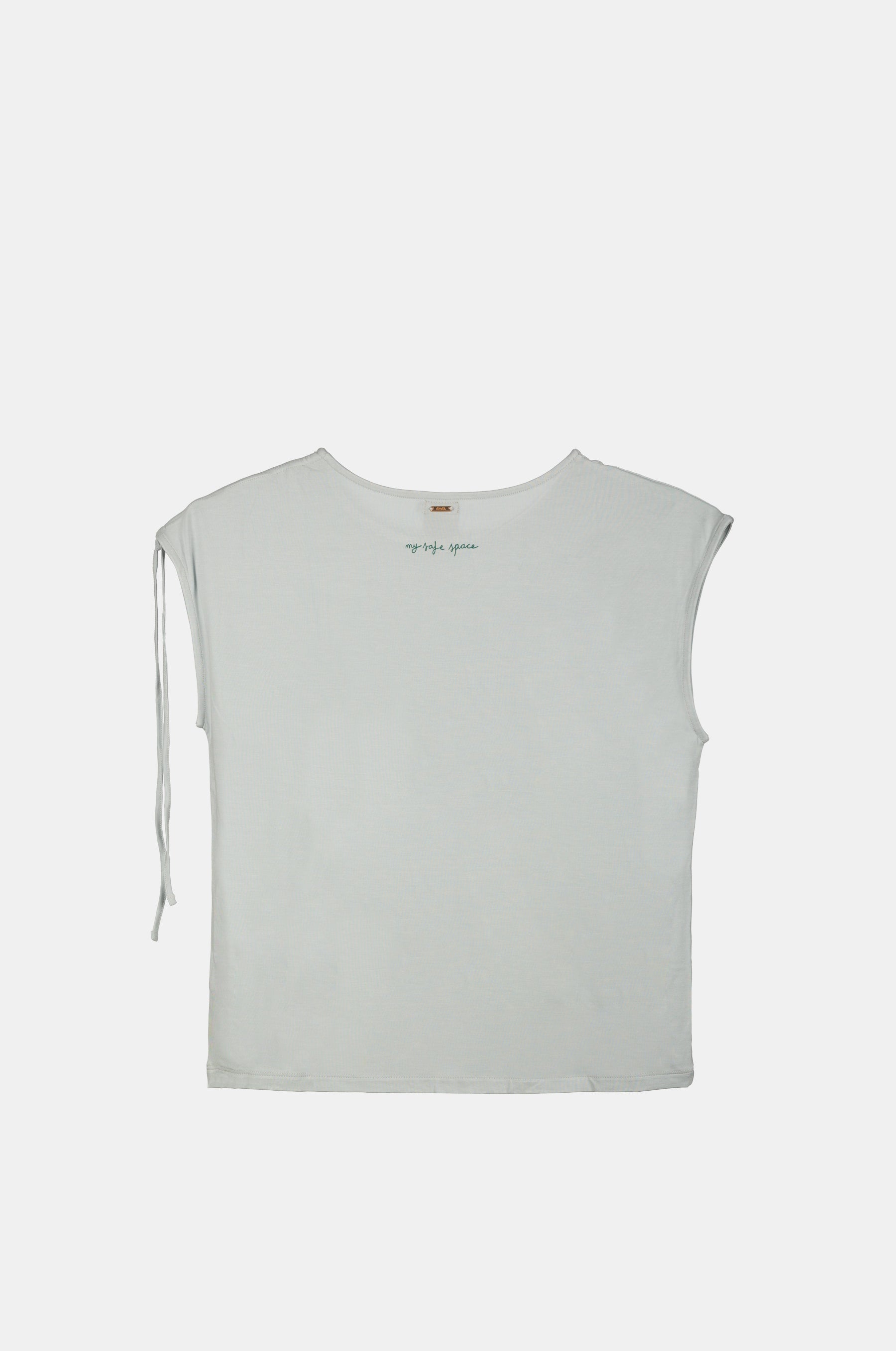 Camiseta fruncido lateral azul