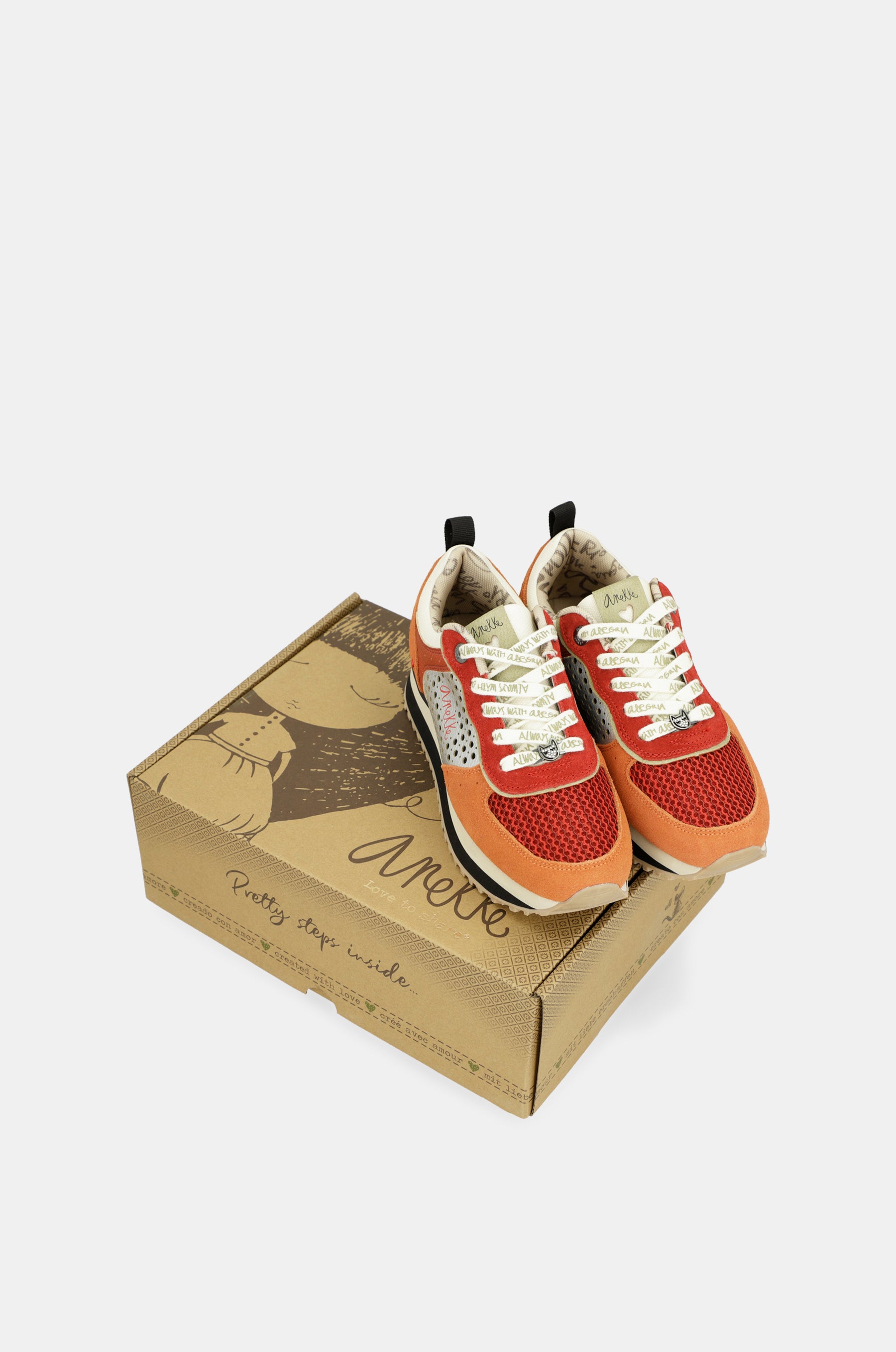 Deportivos plataforma rojos