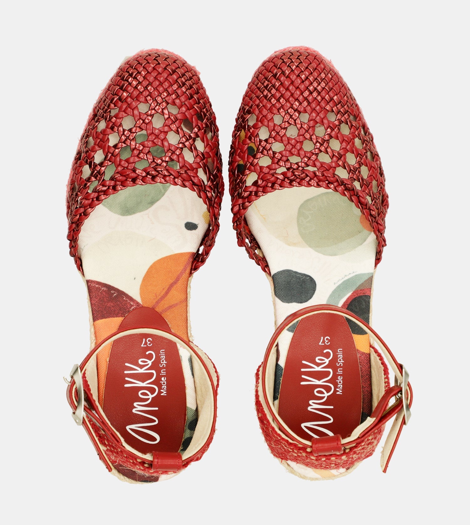 Sandalias de cuña rojas Alma