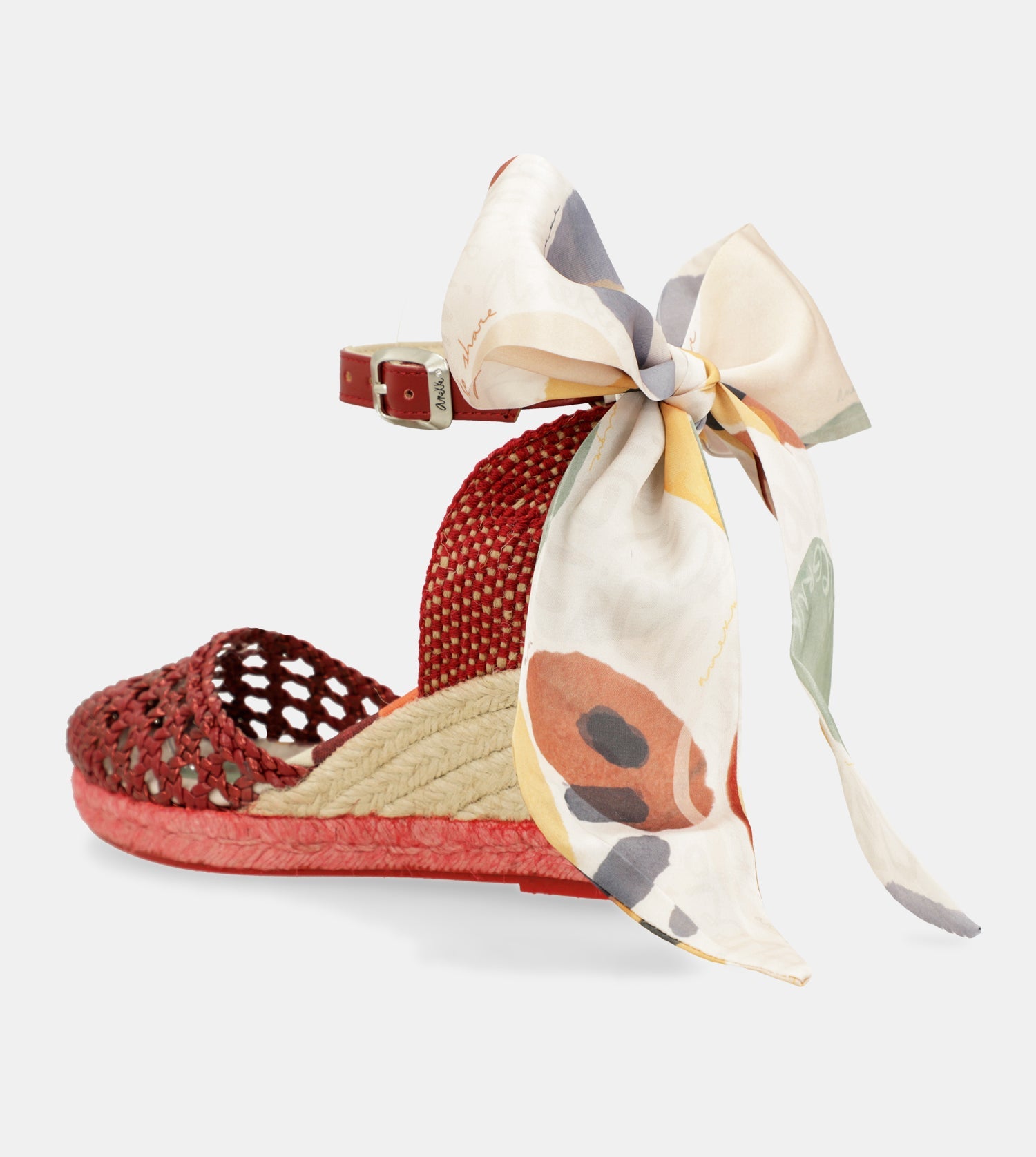 Sandalias de cuña rojas Alma