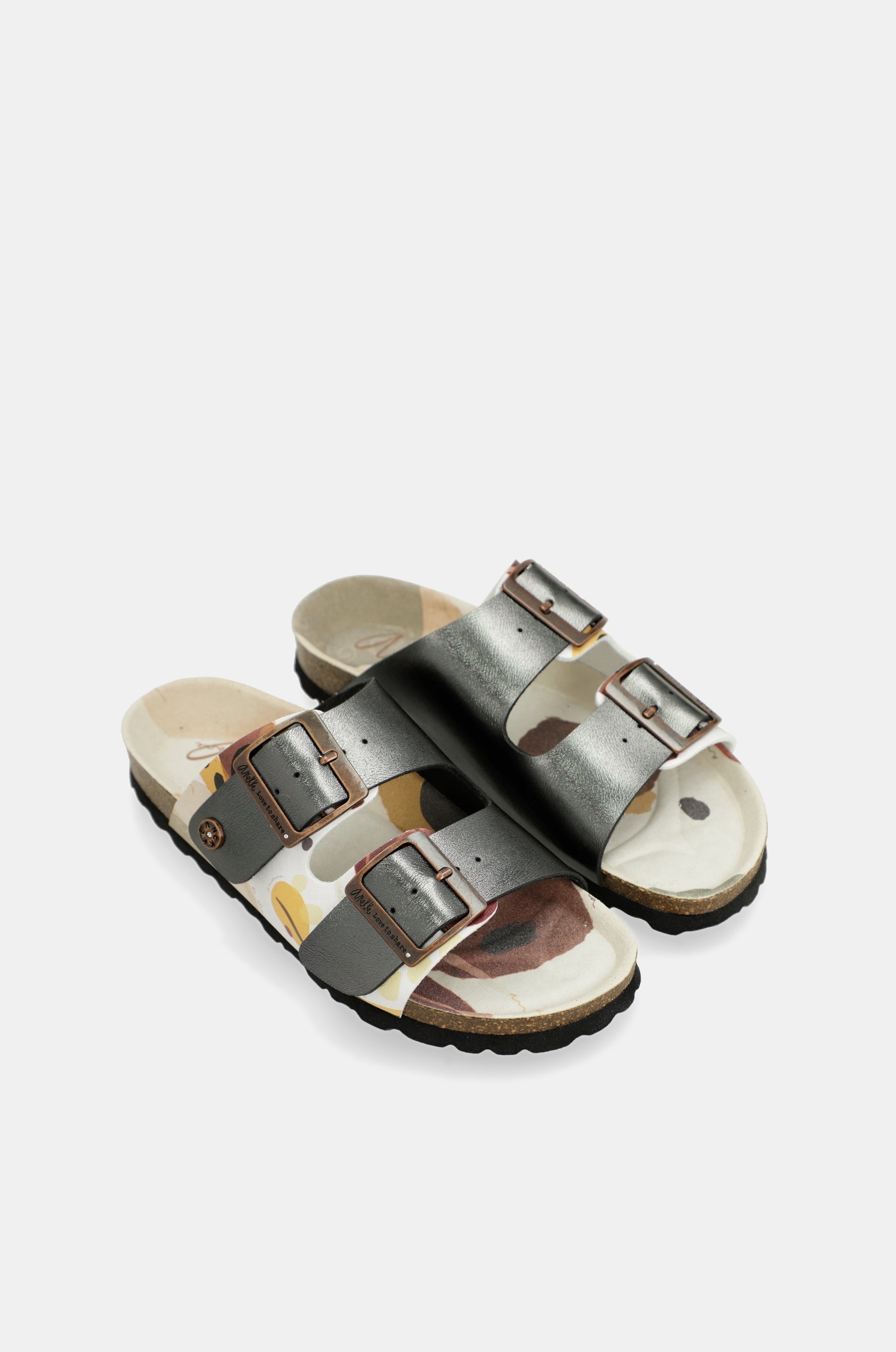 Sandalias bio multicolor negras