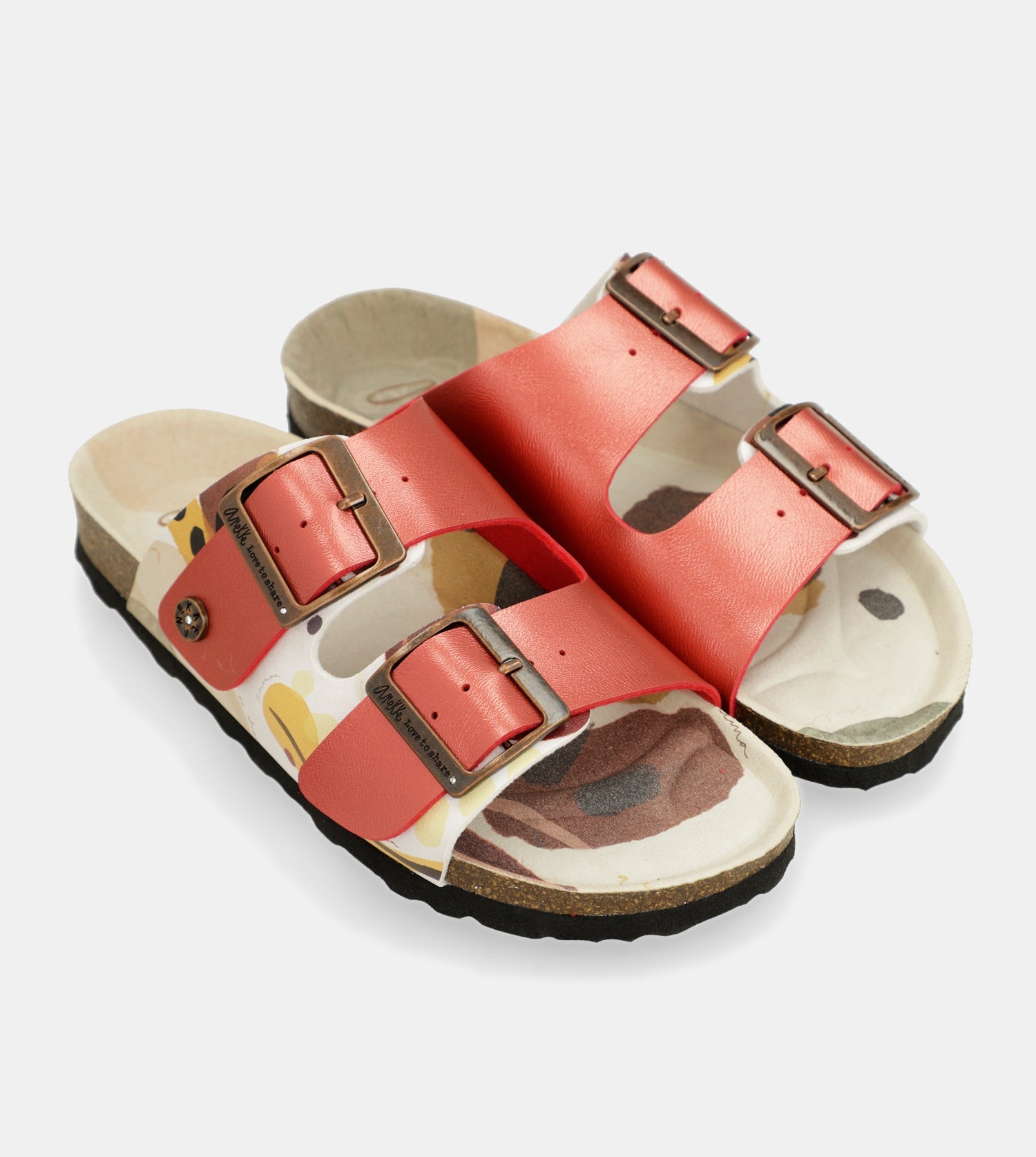 Sandalias bio multicolor rojas