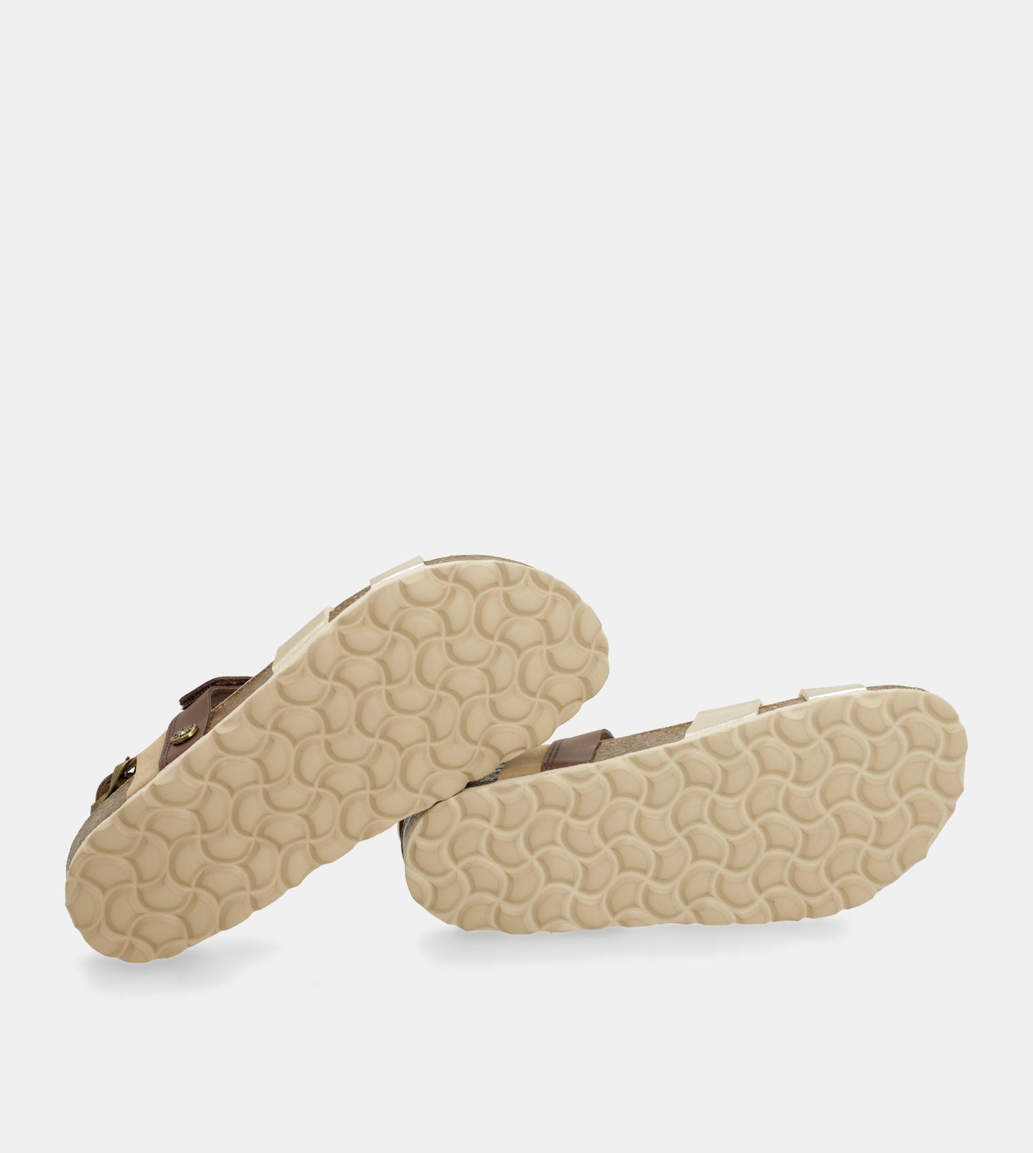 Sandalias oro y marrón