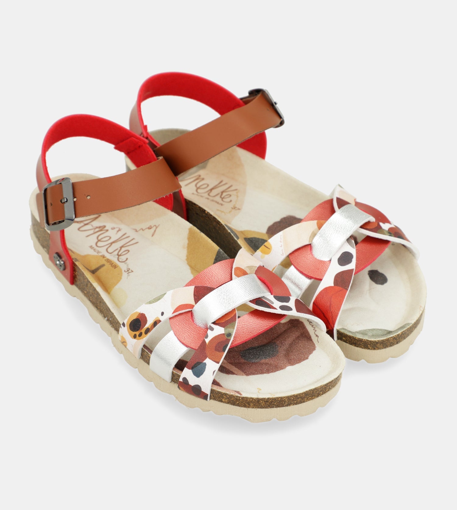 Sandalias tiras rojas Alma