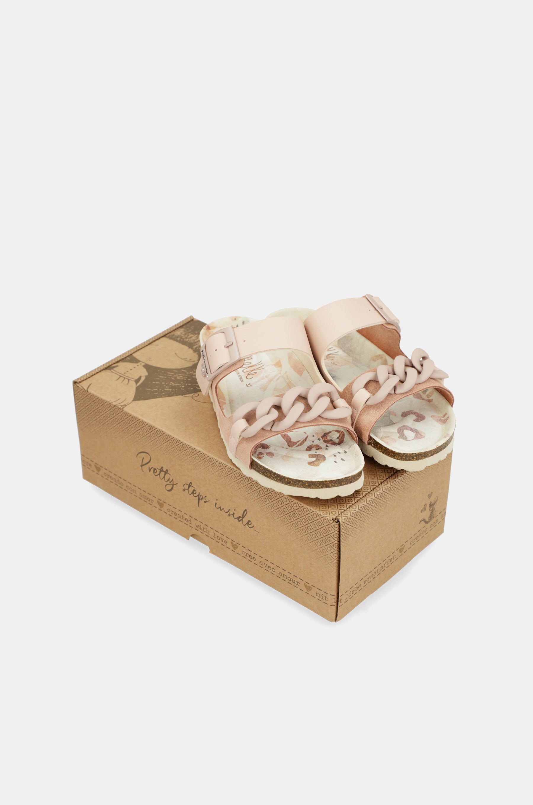 Sandalias bio eslabones rosa