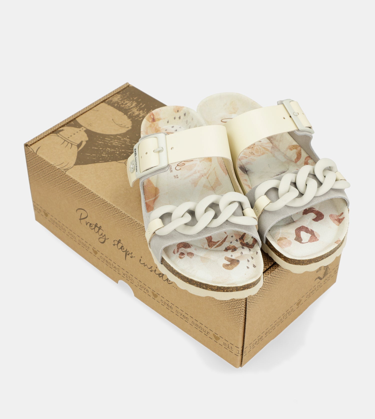 Sandalias bio eslabones gris