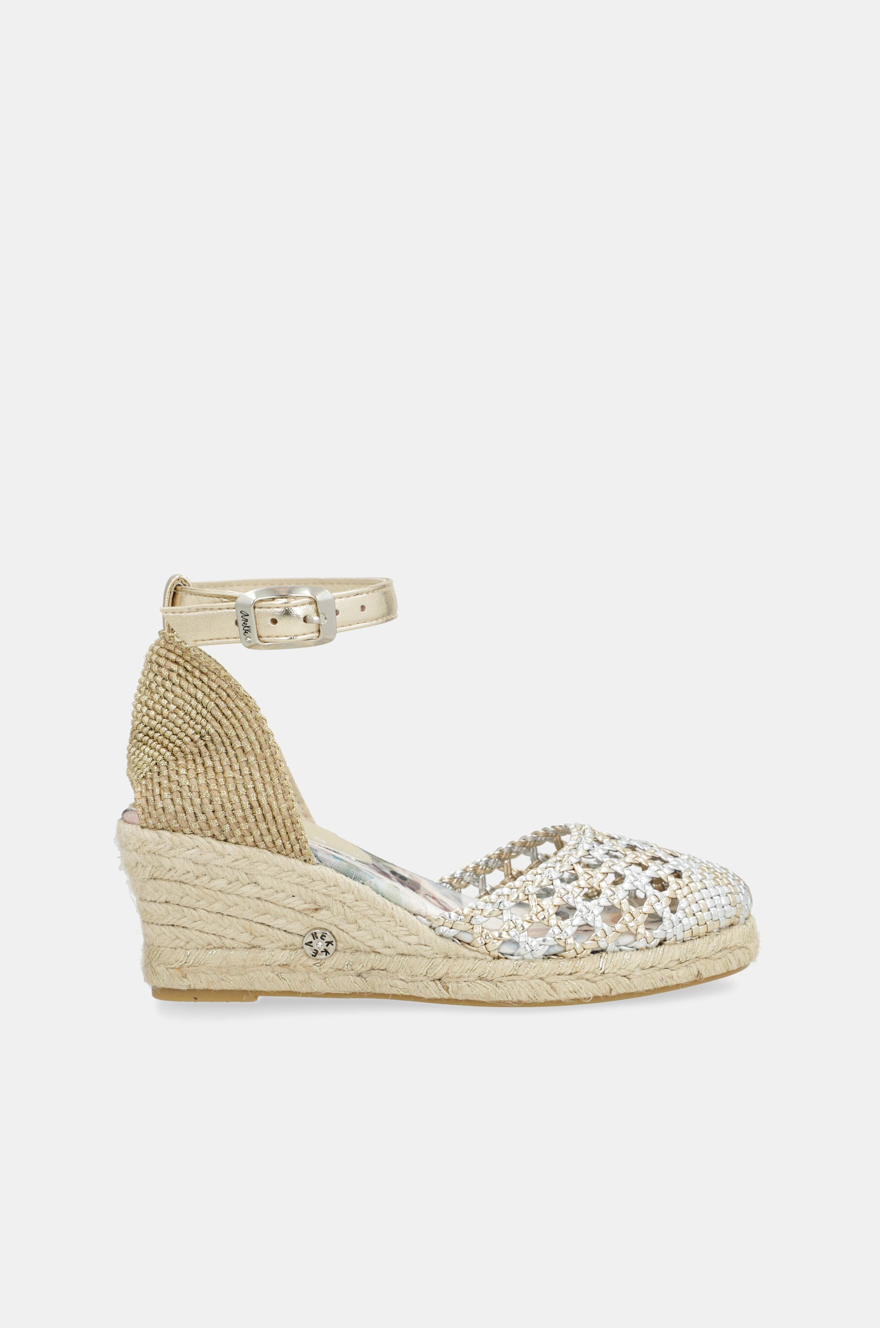 Sandalias de cuña plata Memories