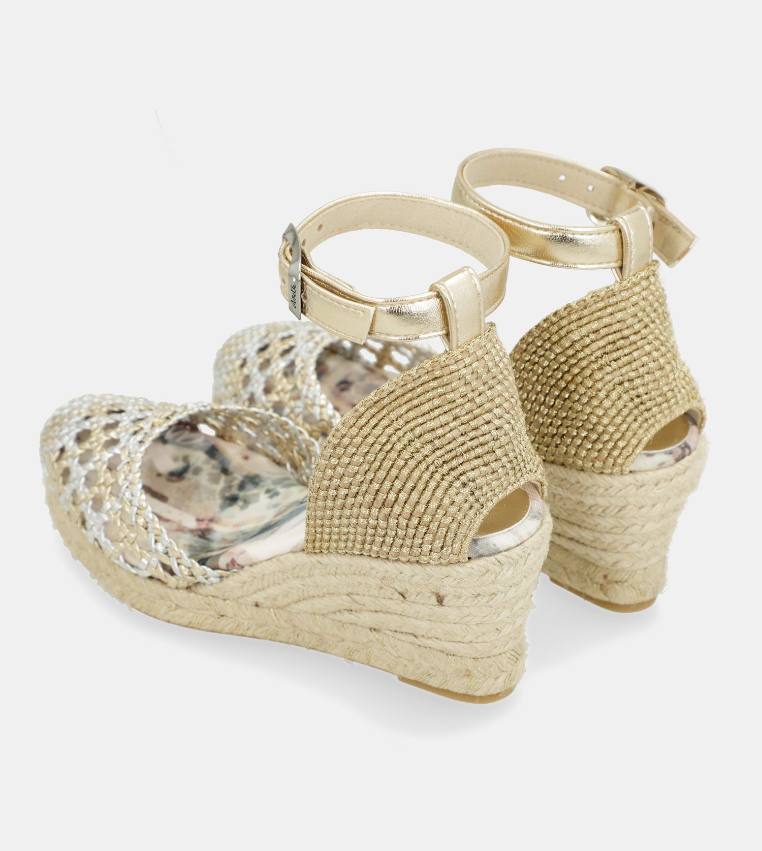 Sandalias de cuña plata Memories