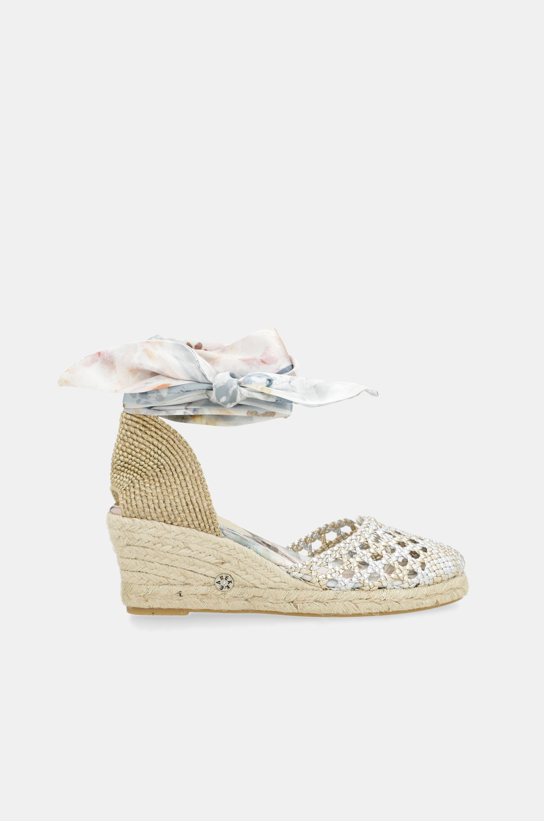 Sandalias de cuña plata Memories
