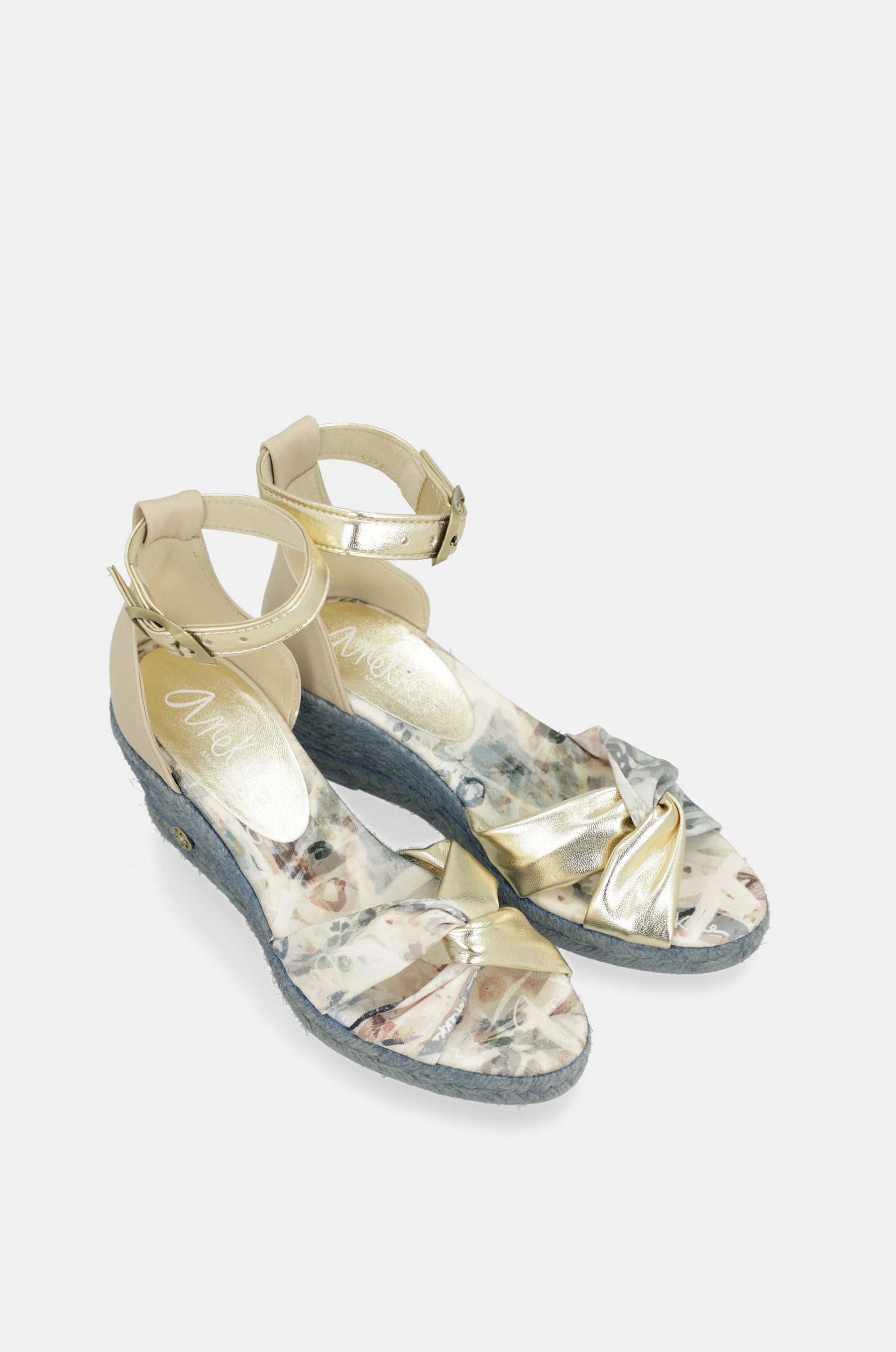 Sandalias de cuña azul Memories