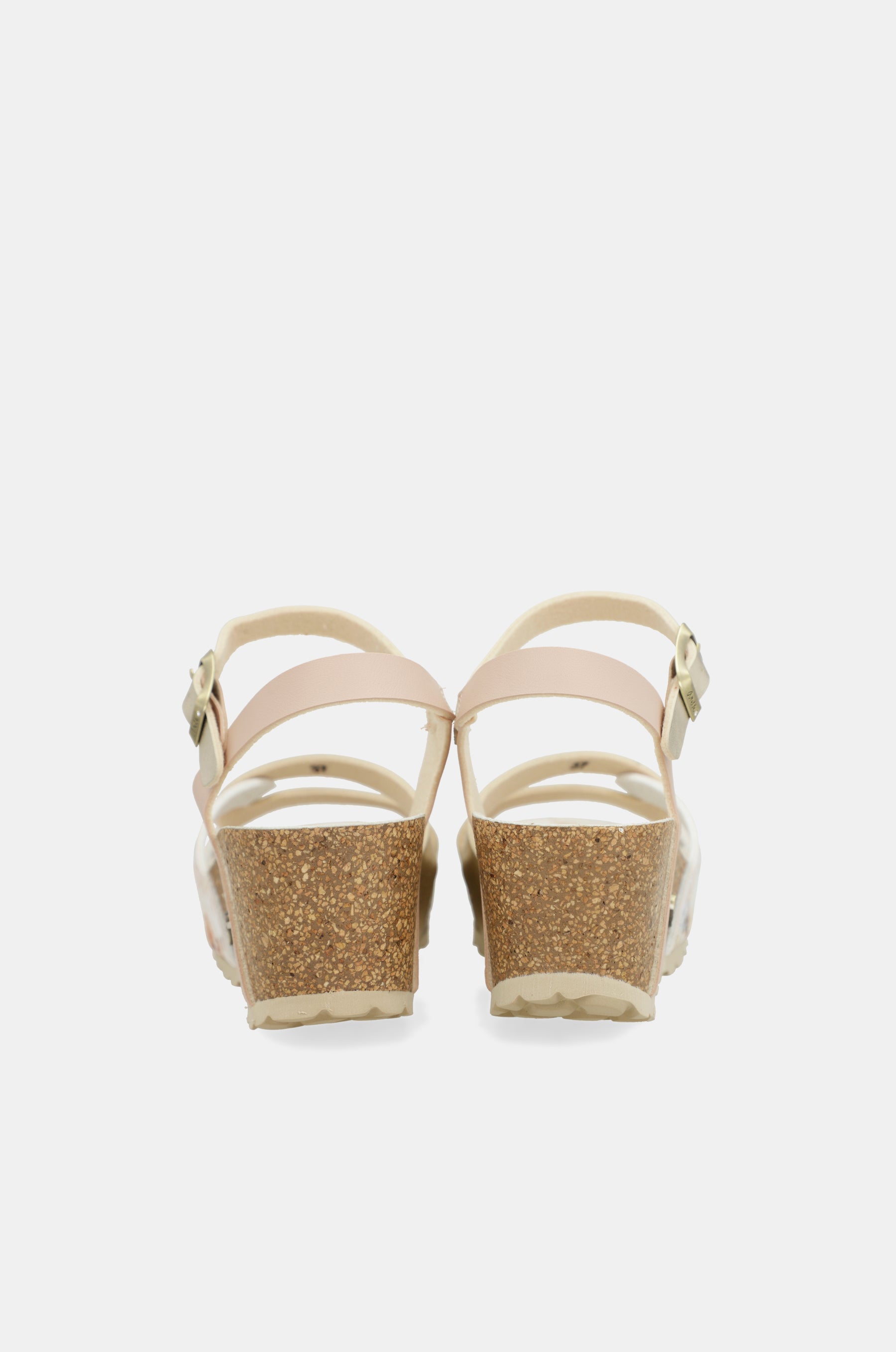 Sandalias de cuña bio tiras blancas