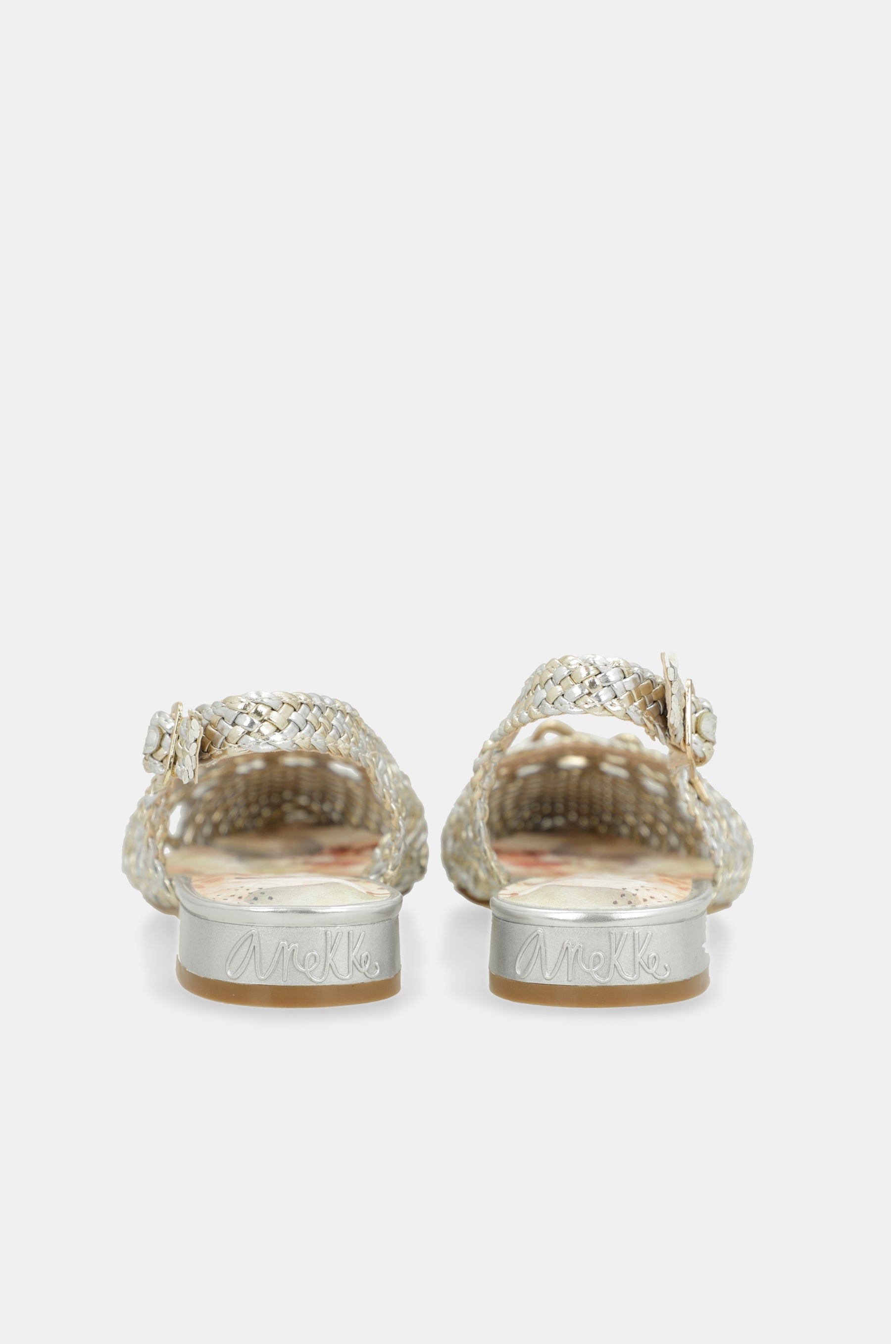 Bailarinas destalonadas oro y plata