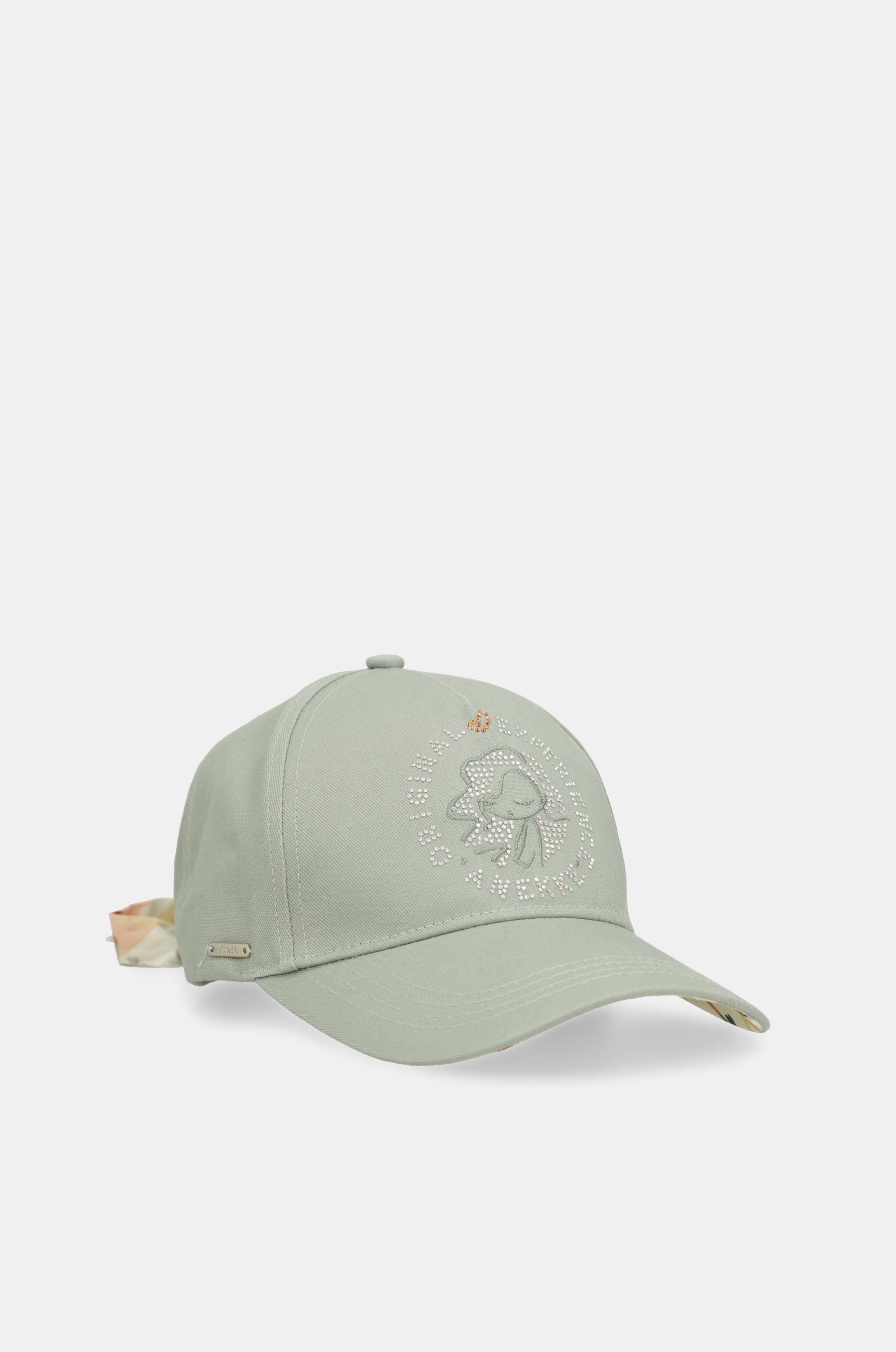 Gorra verde lazo estampado