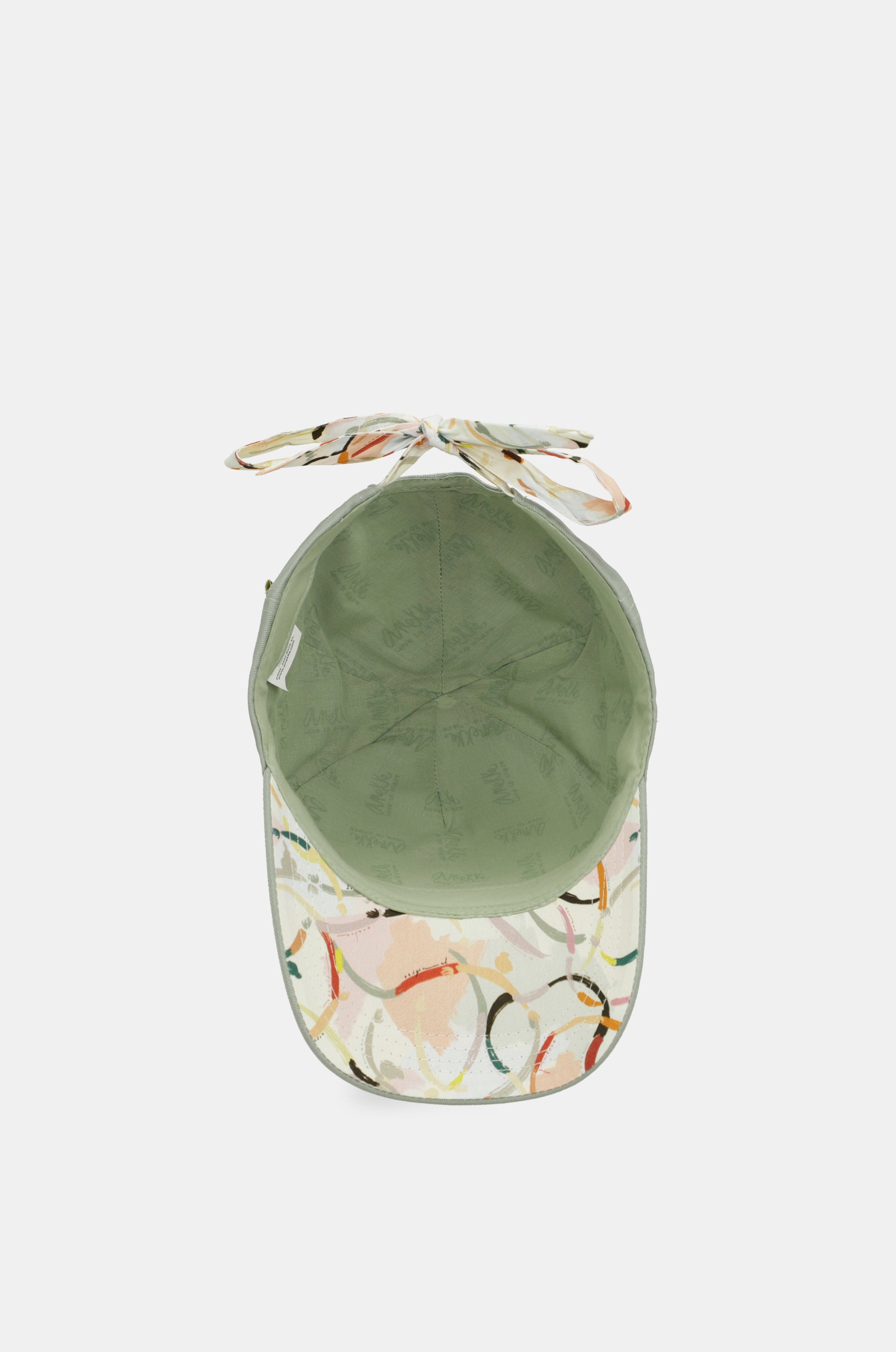 Gorra verde lazo estampado