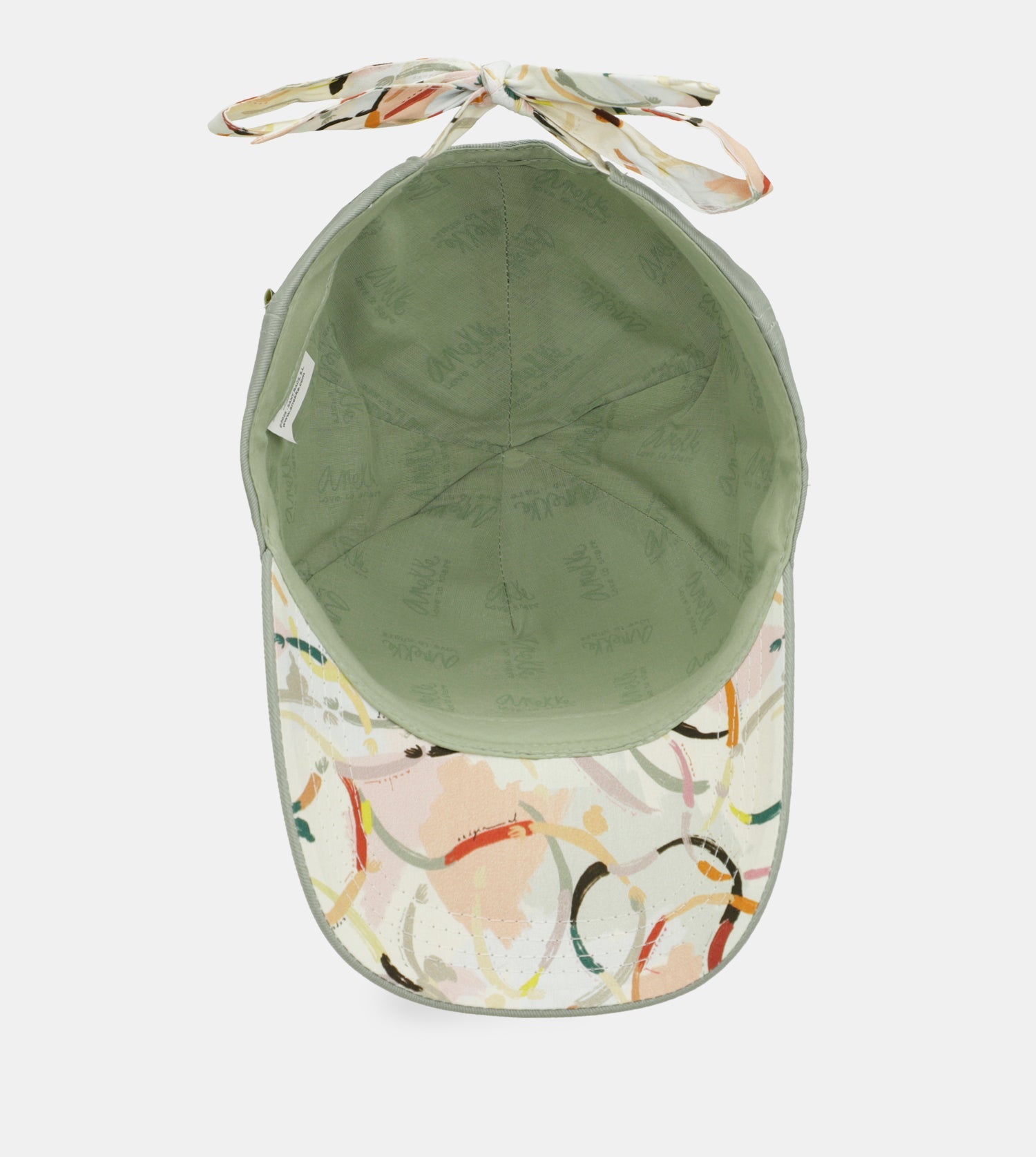 Gorra verde lazo estampado