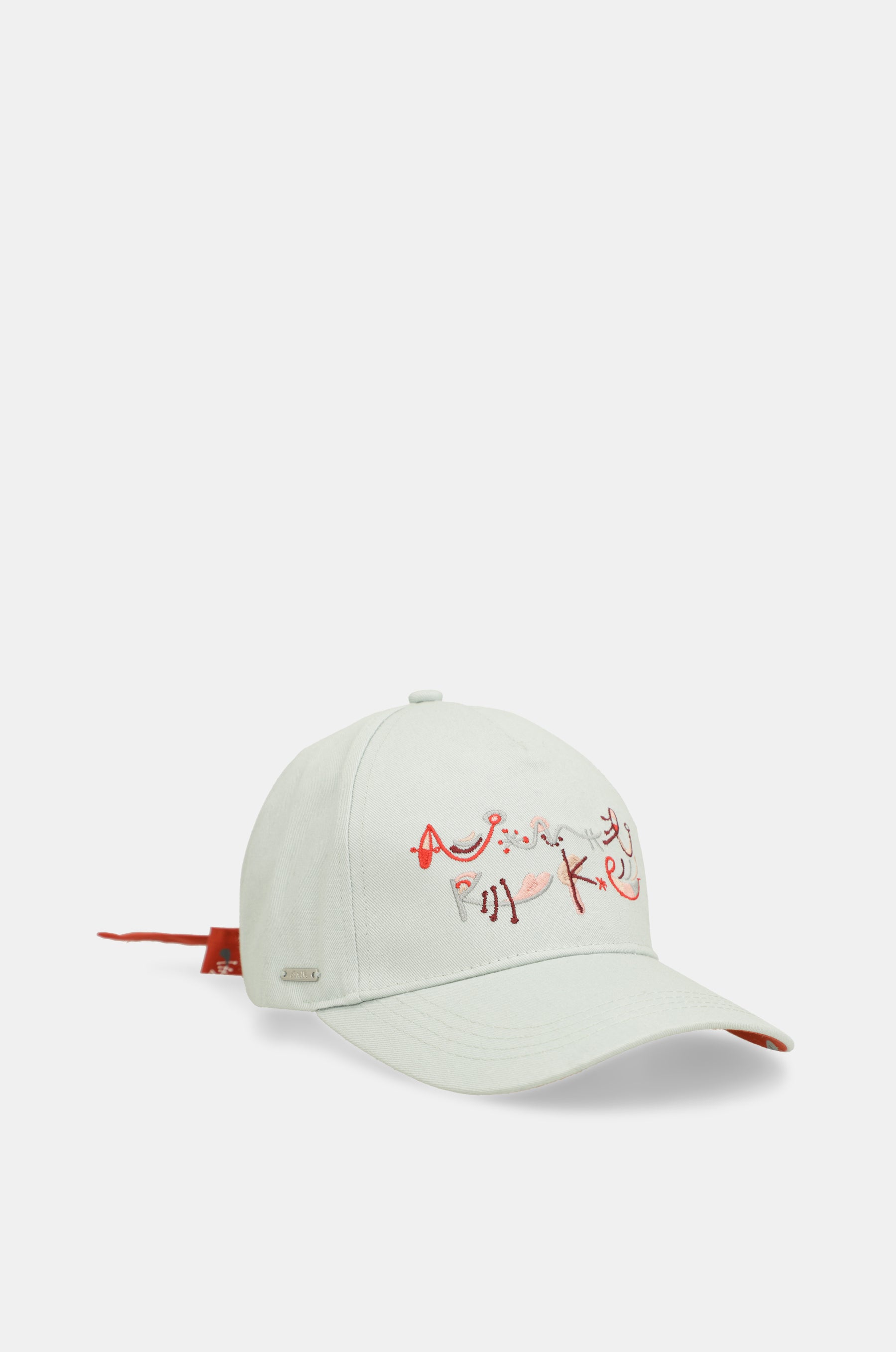 Gorra verde lazo rojo