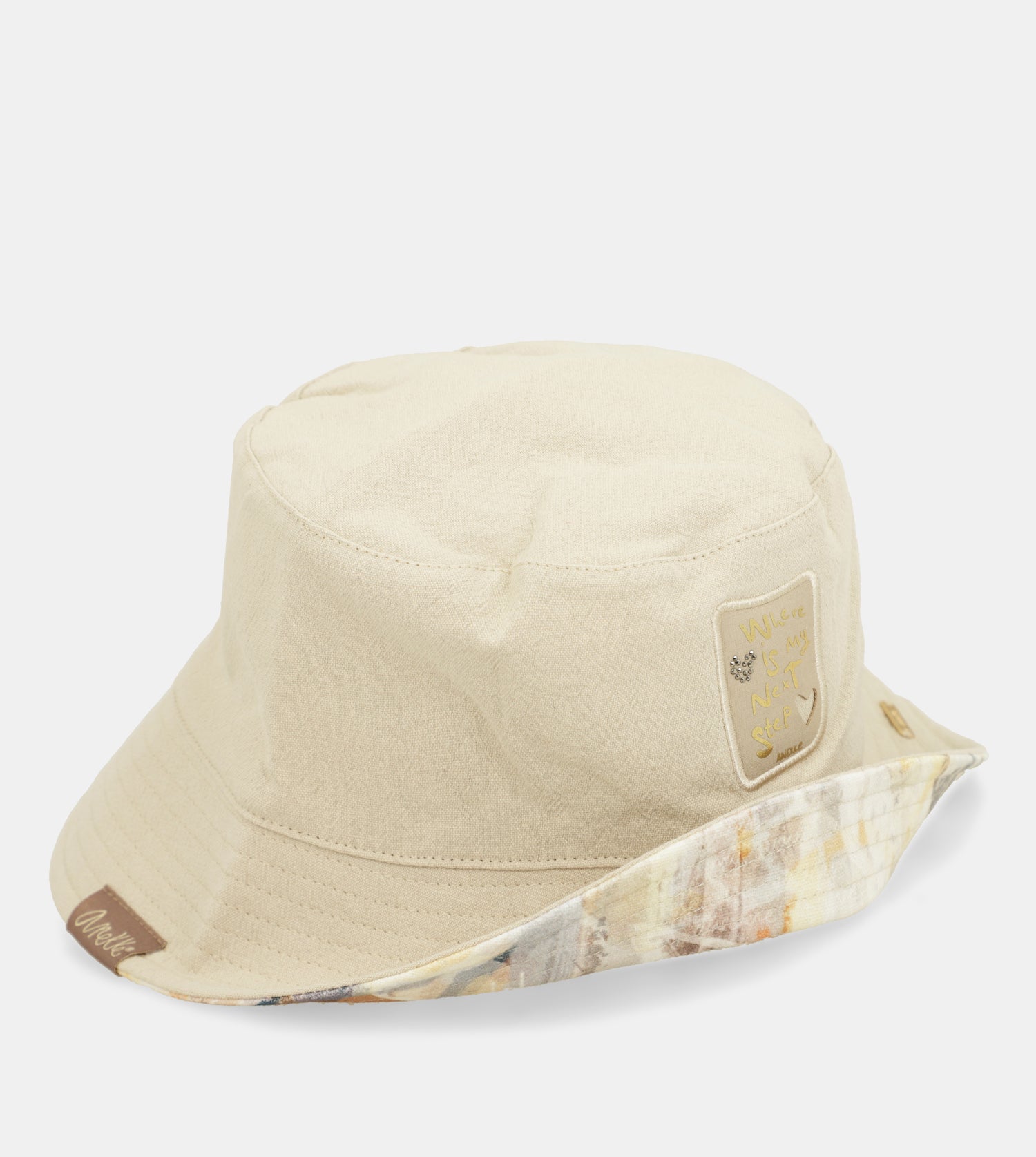 Gorro pescador reversible beige