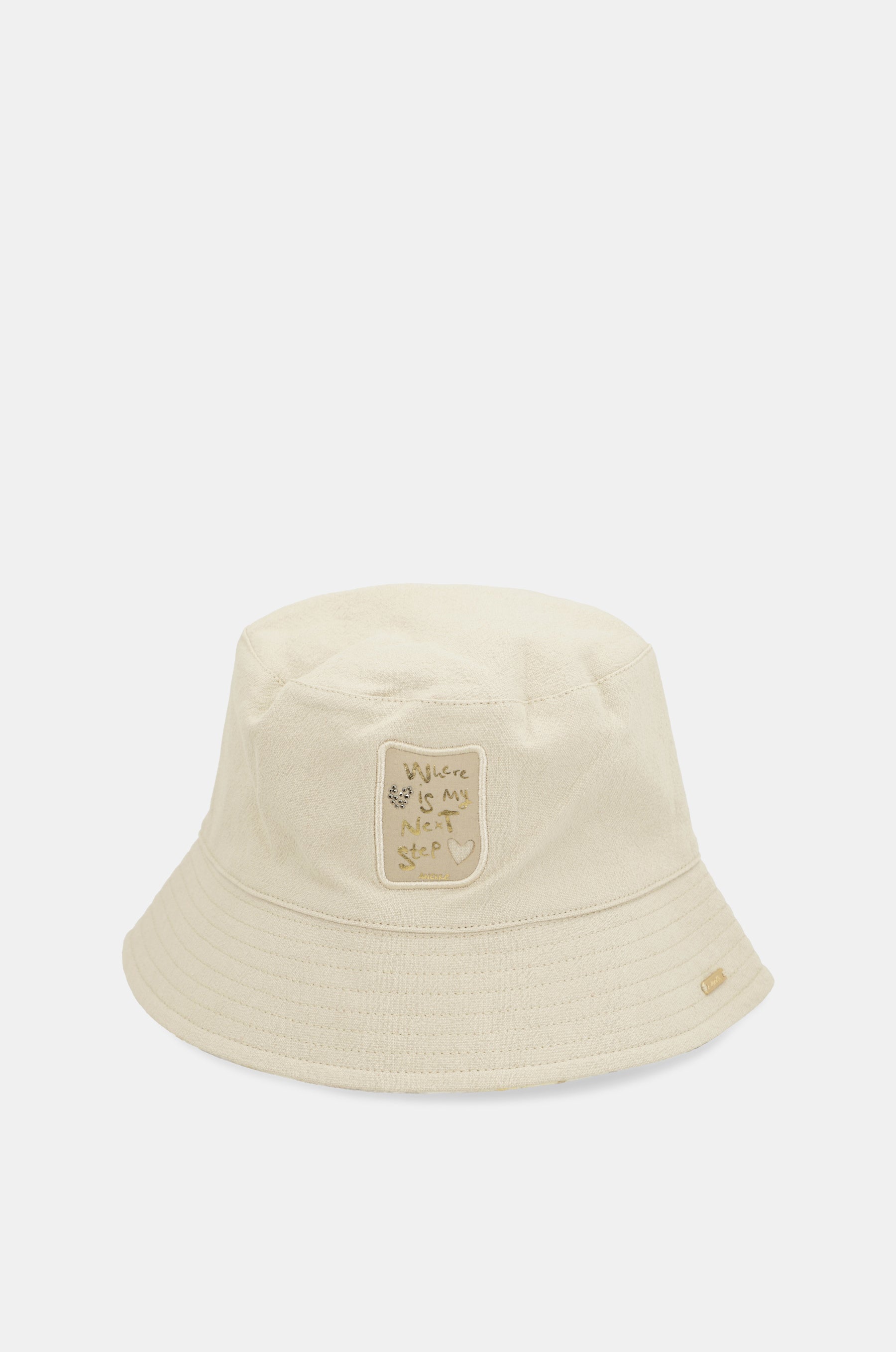 Gorro pescador reversible beige