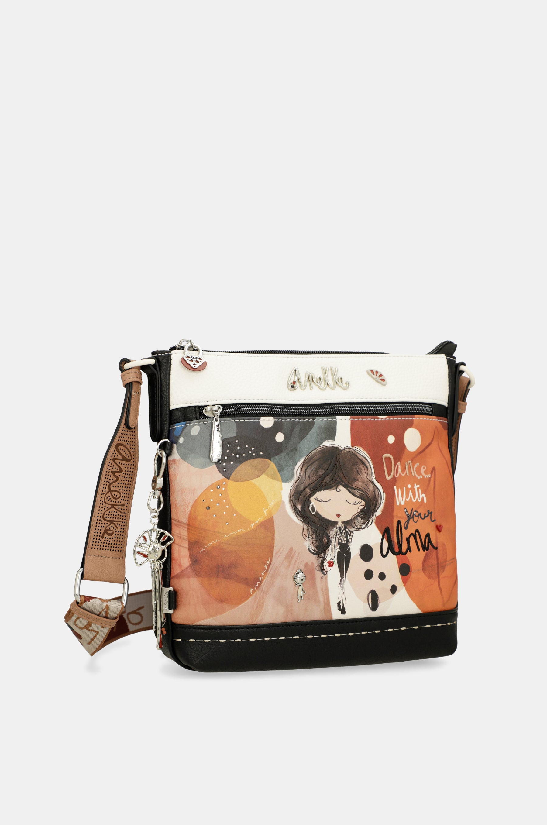 Bandolera con bolsillo frontal Alma