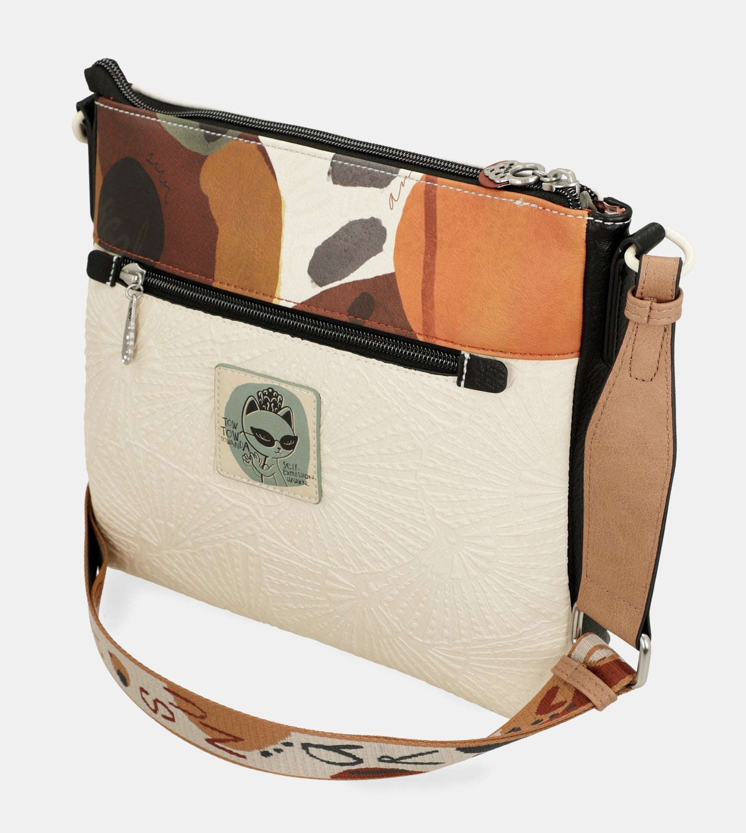 Bandolera con bolsillo frontal Alma