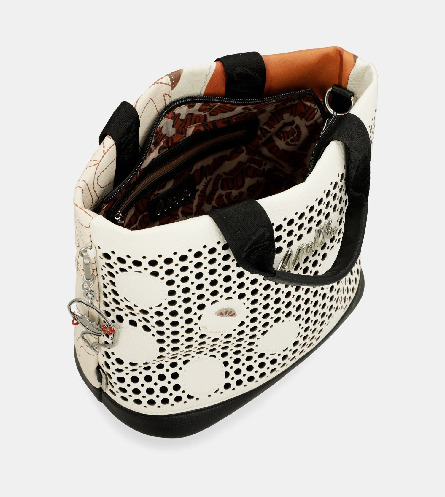 Bolso de mano con bandolera Lunares