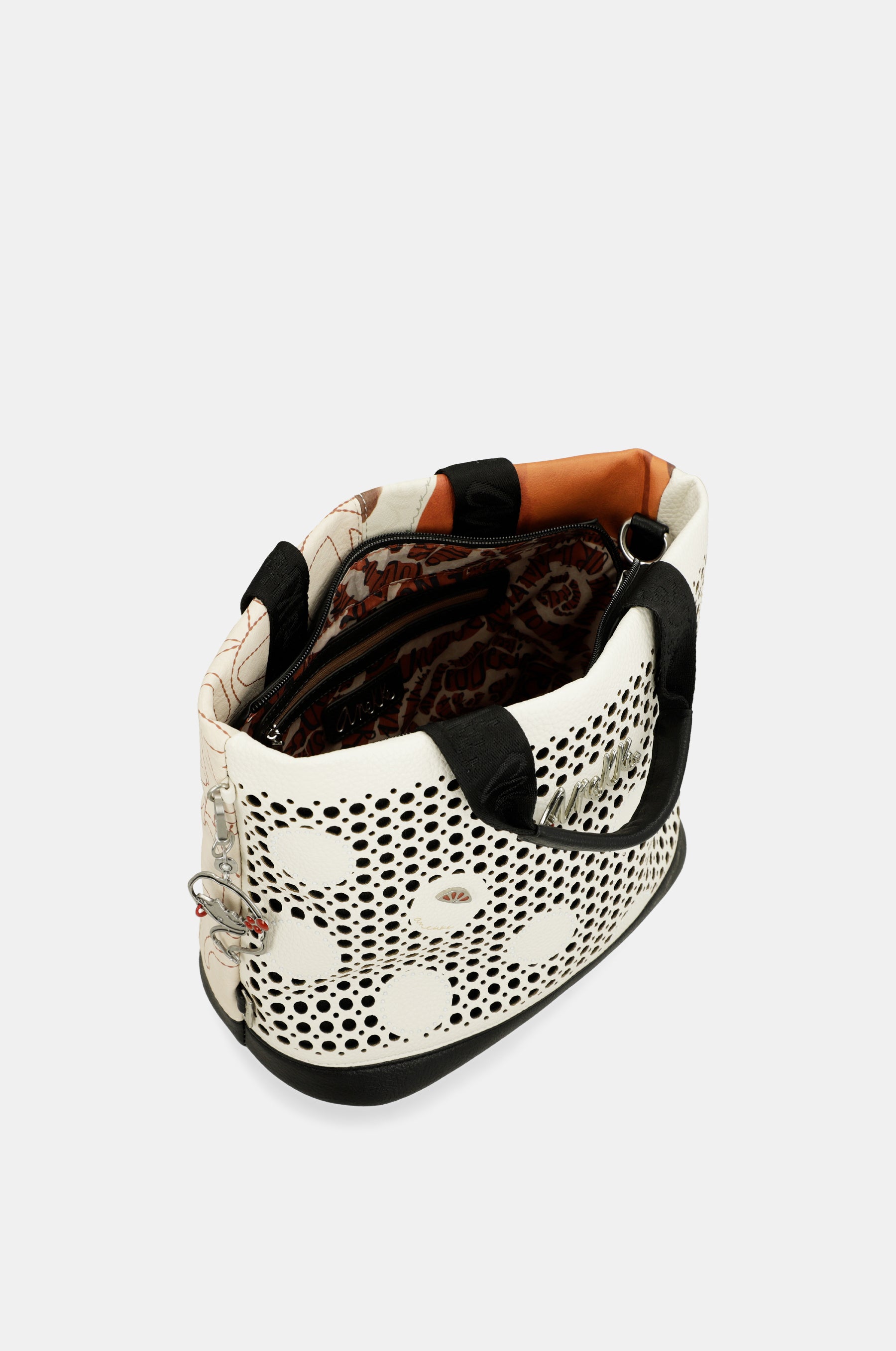 Bolso de mano con bandolera Lunares