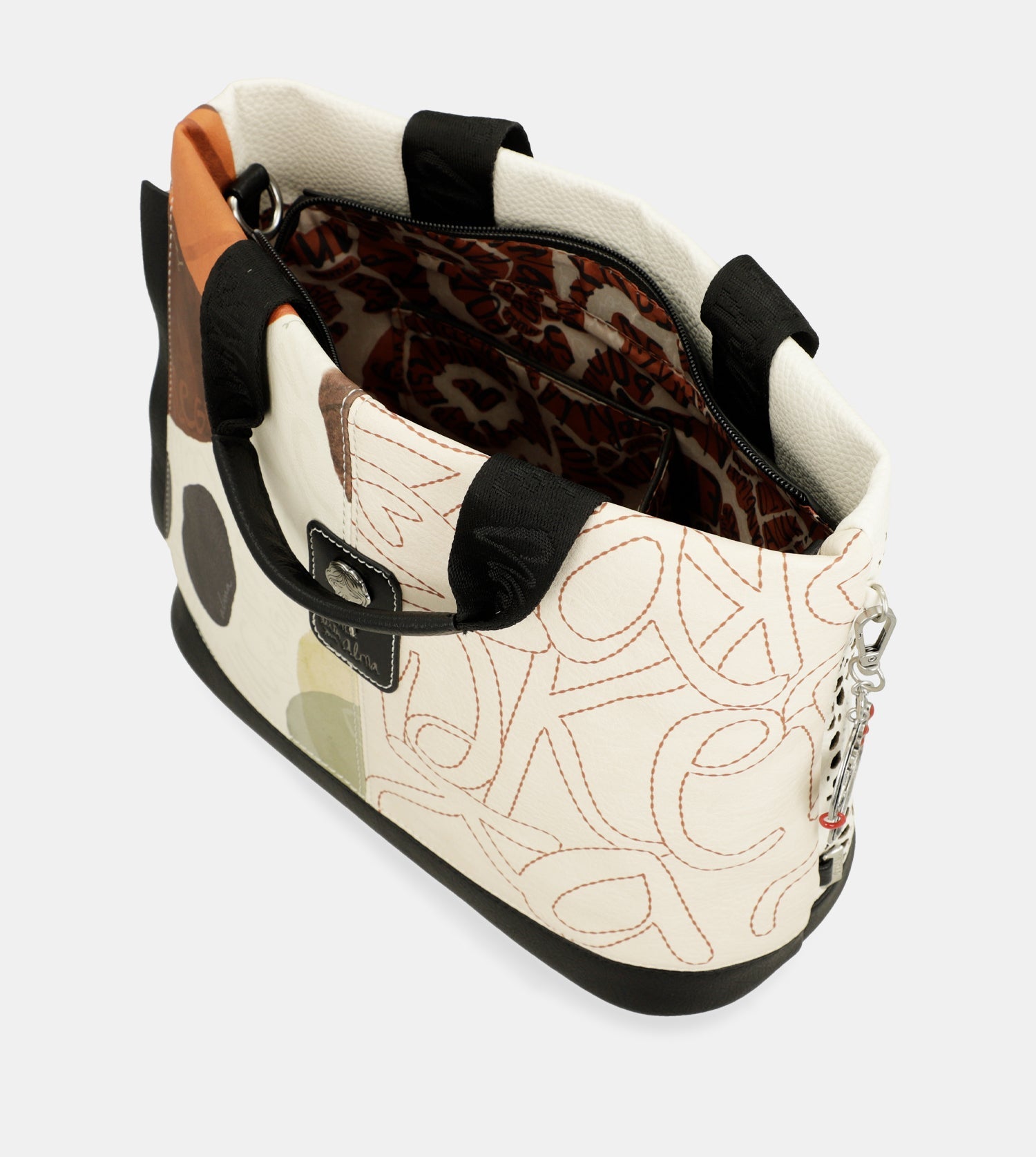 Bolso de mano con bandolera Lunares