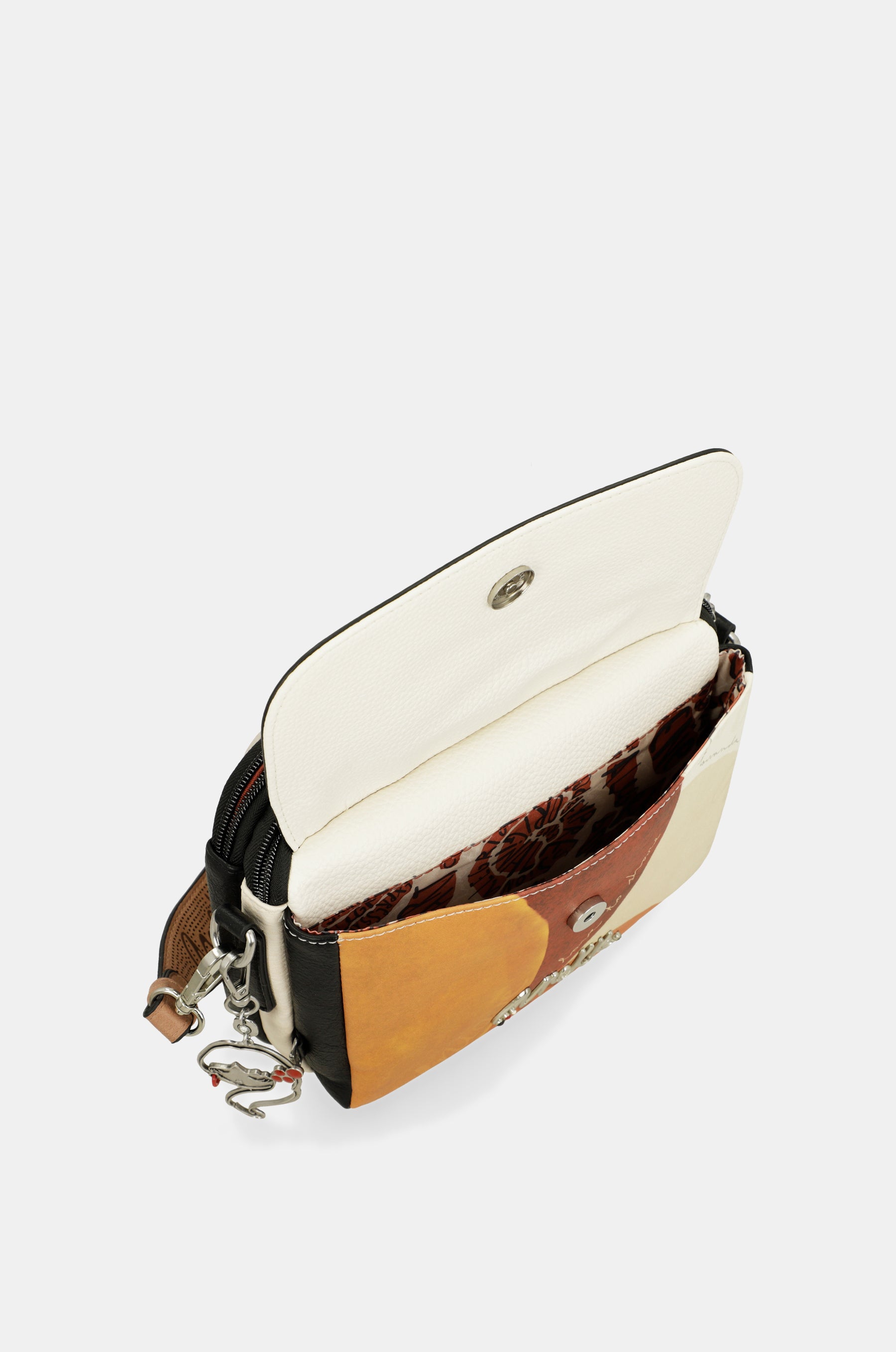 Bandolera de solapa ovalada Lunares