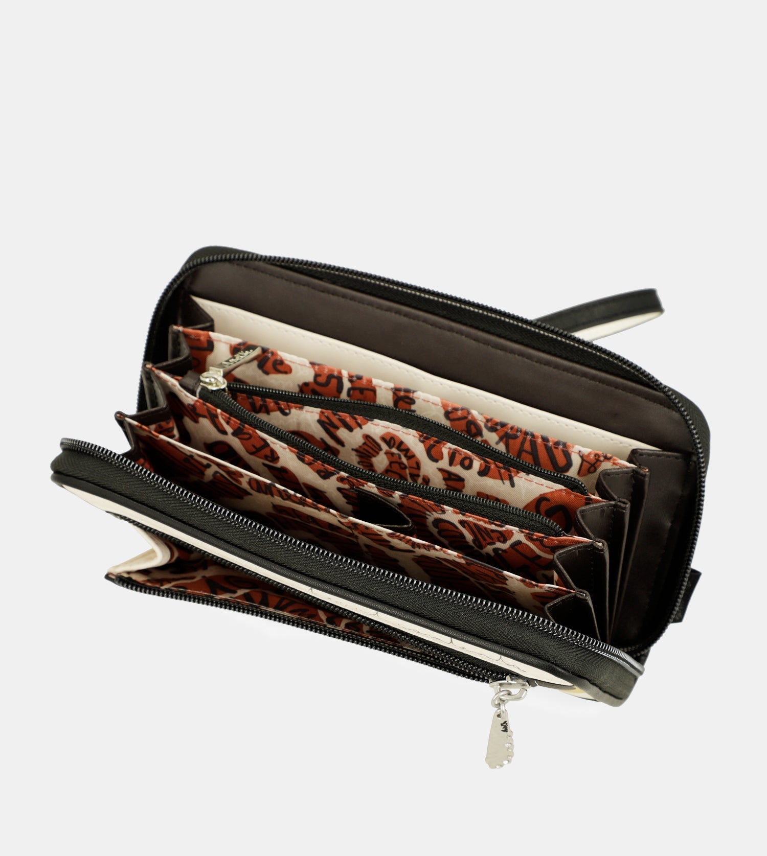 Billetero grande estampado RFID Lunares