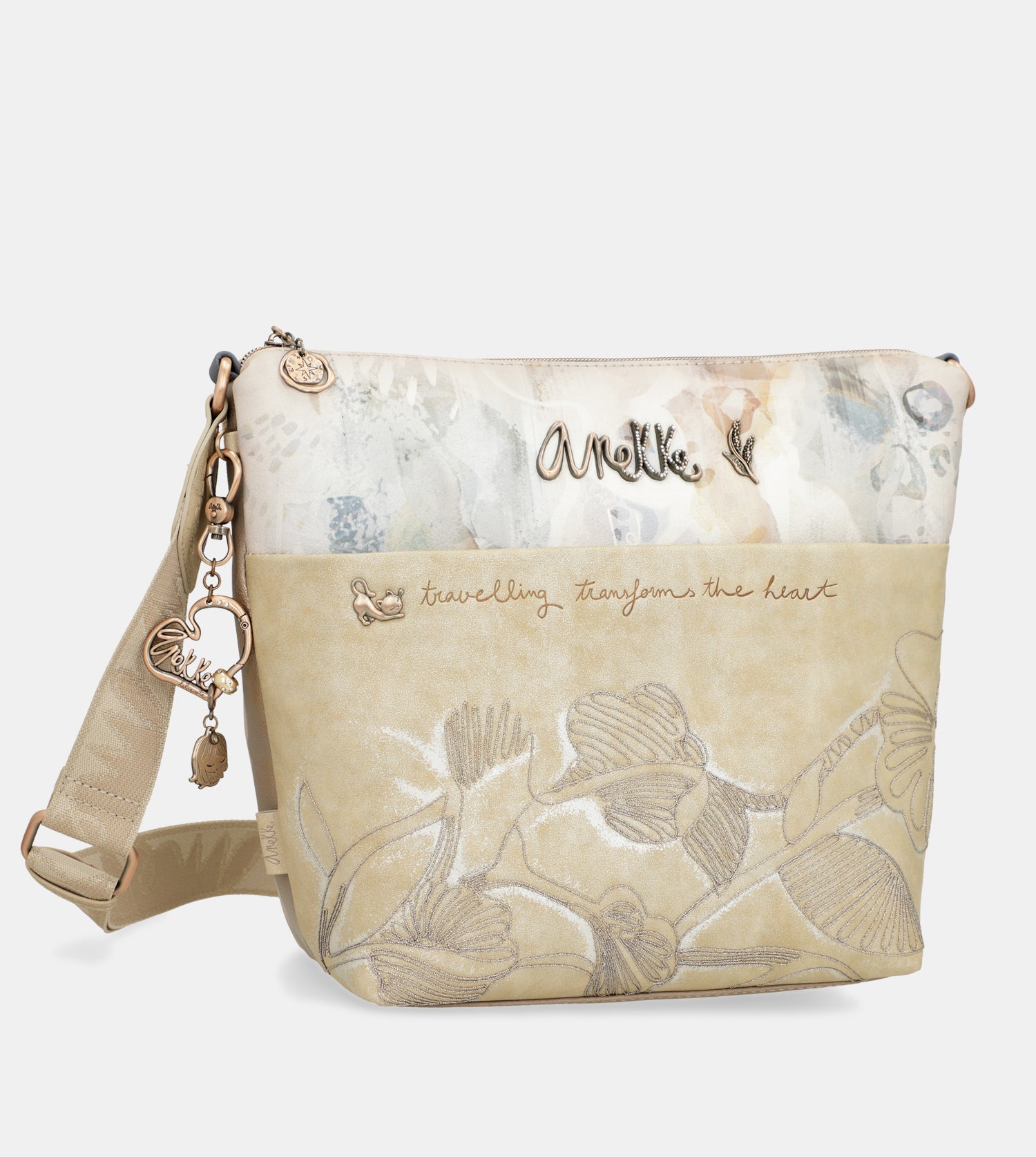Bandolera grande con bolsillo frontal Whispers