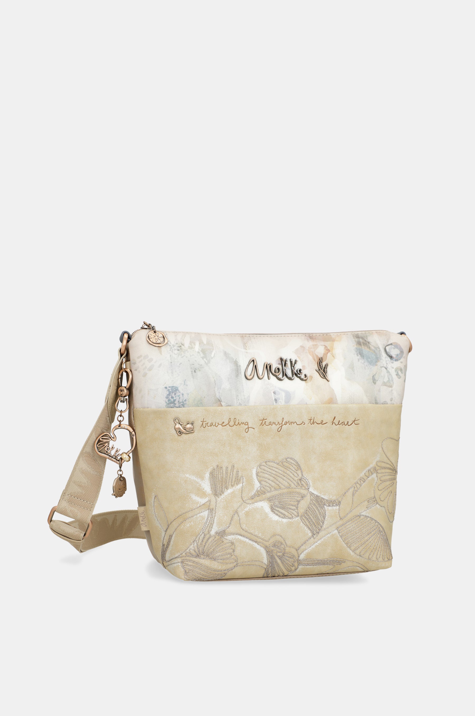 Bandolera grande con bolsillo frontal Whispers