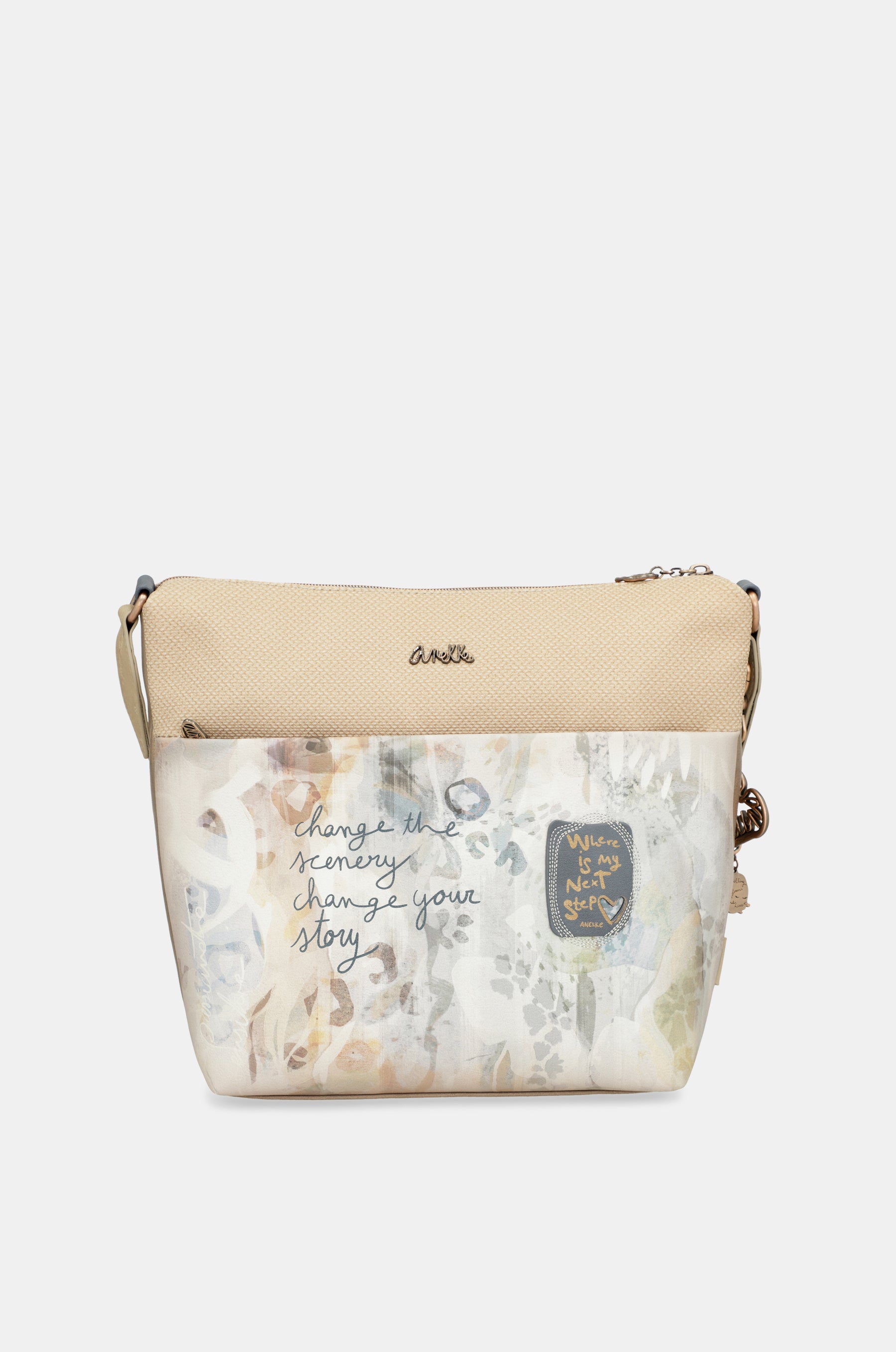 Bandolera grande con bolsillo frontal Whispers
