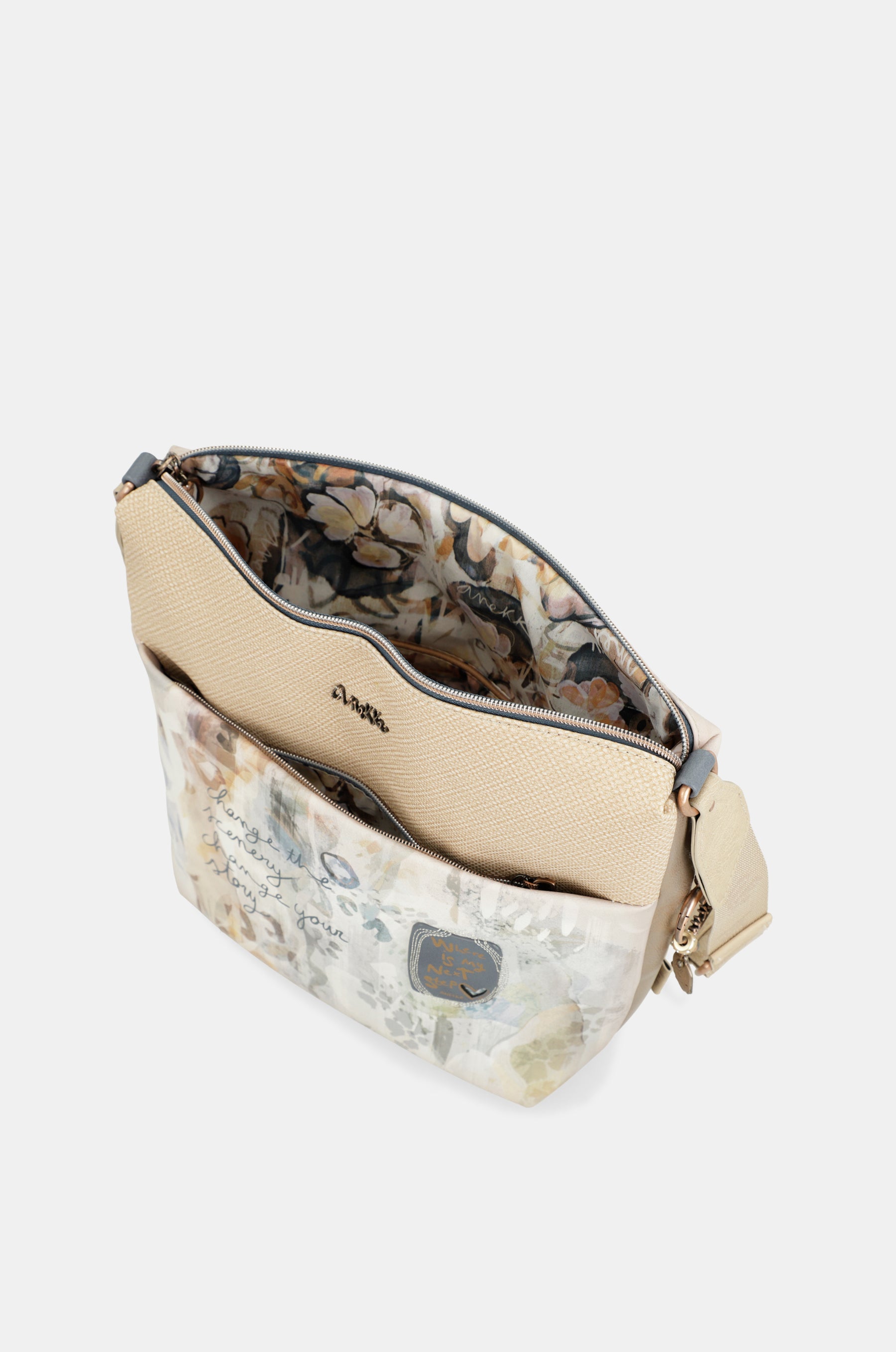 Bandolera grande con bolsillo frontal Whispers