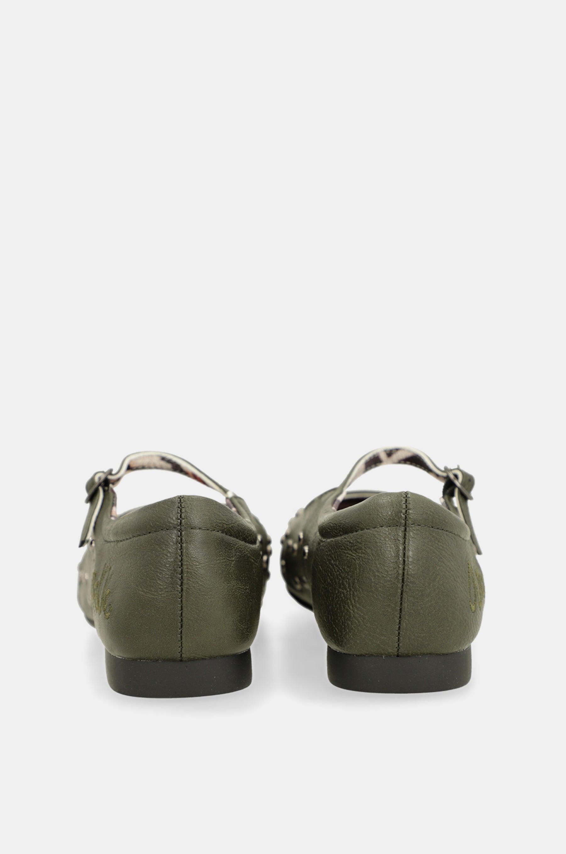 Bailarinas tachuelas verde kaki