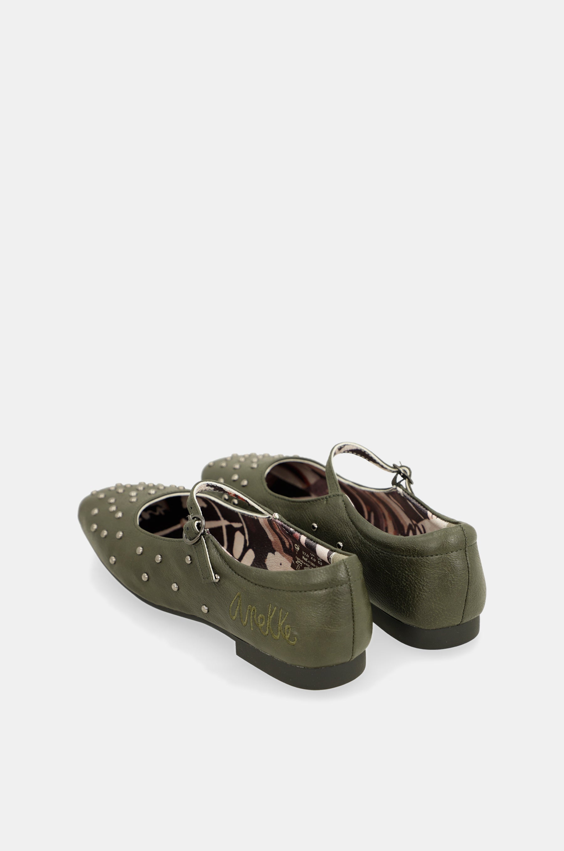 Bailarinas tachuelas verde kaki