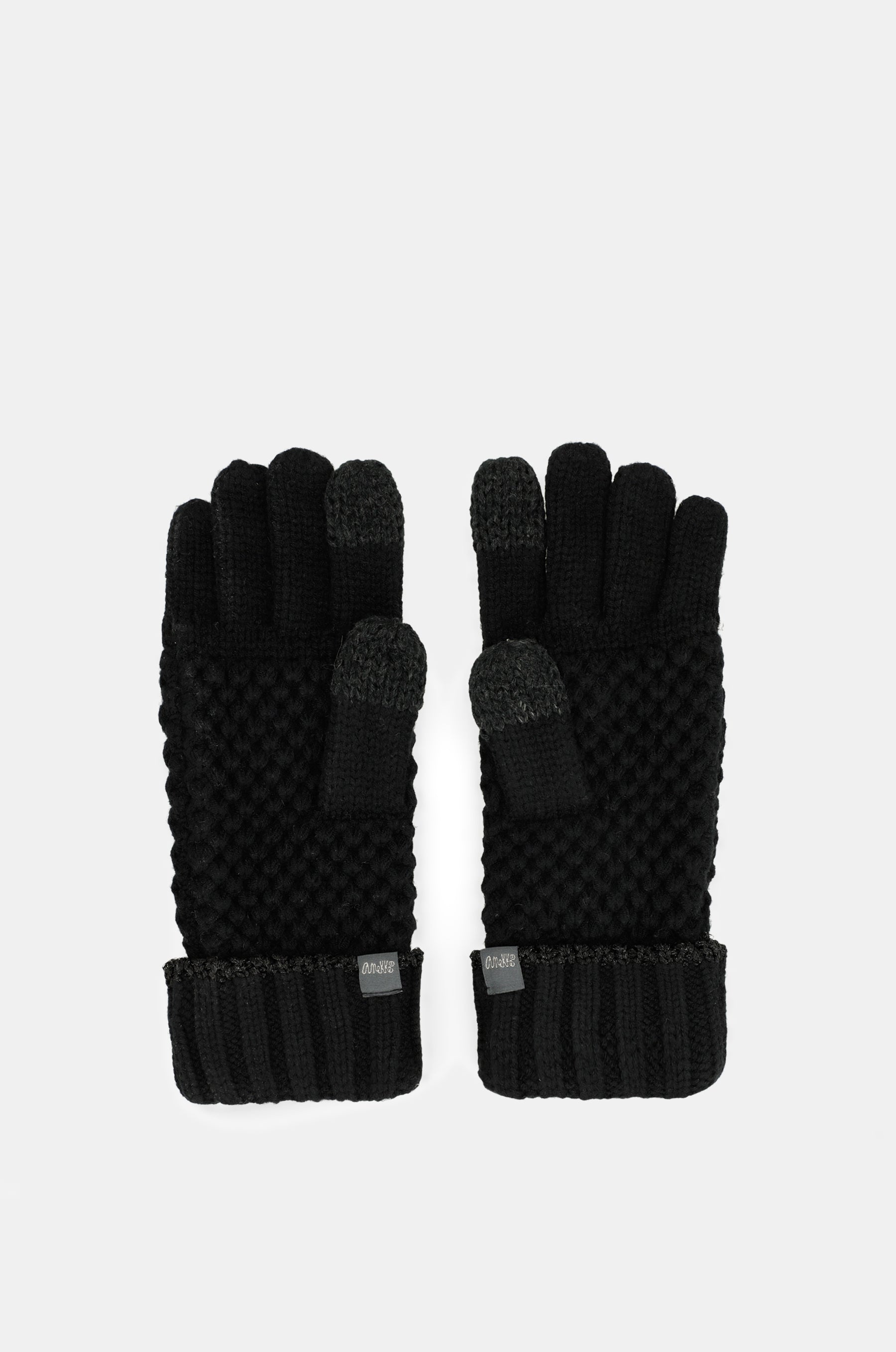 Guantes de punto negros