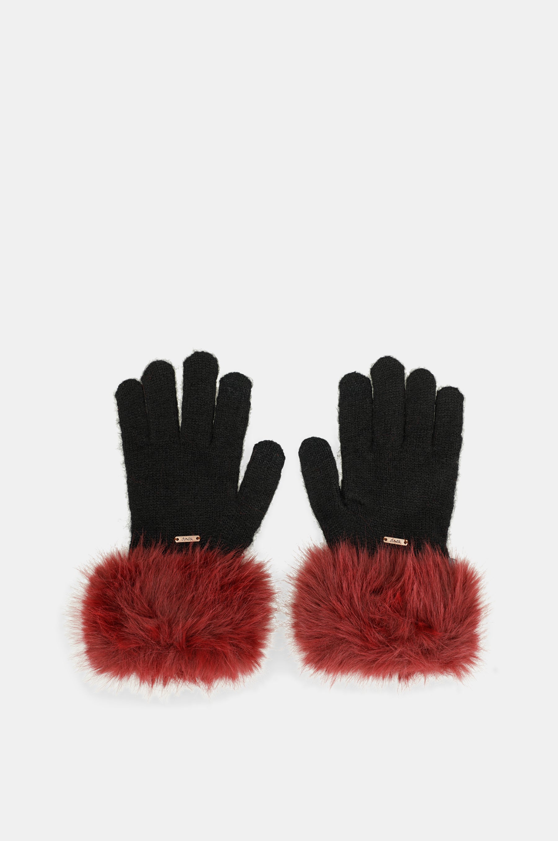 Guantes de punto combinados