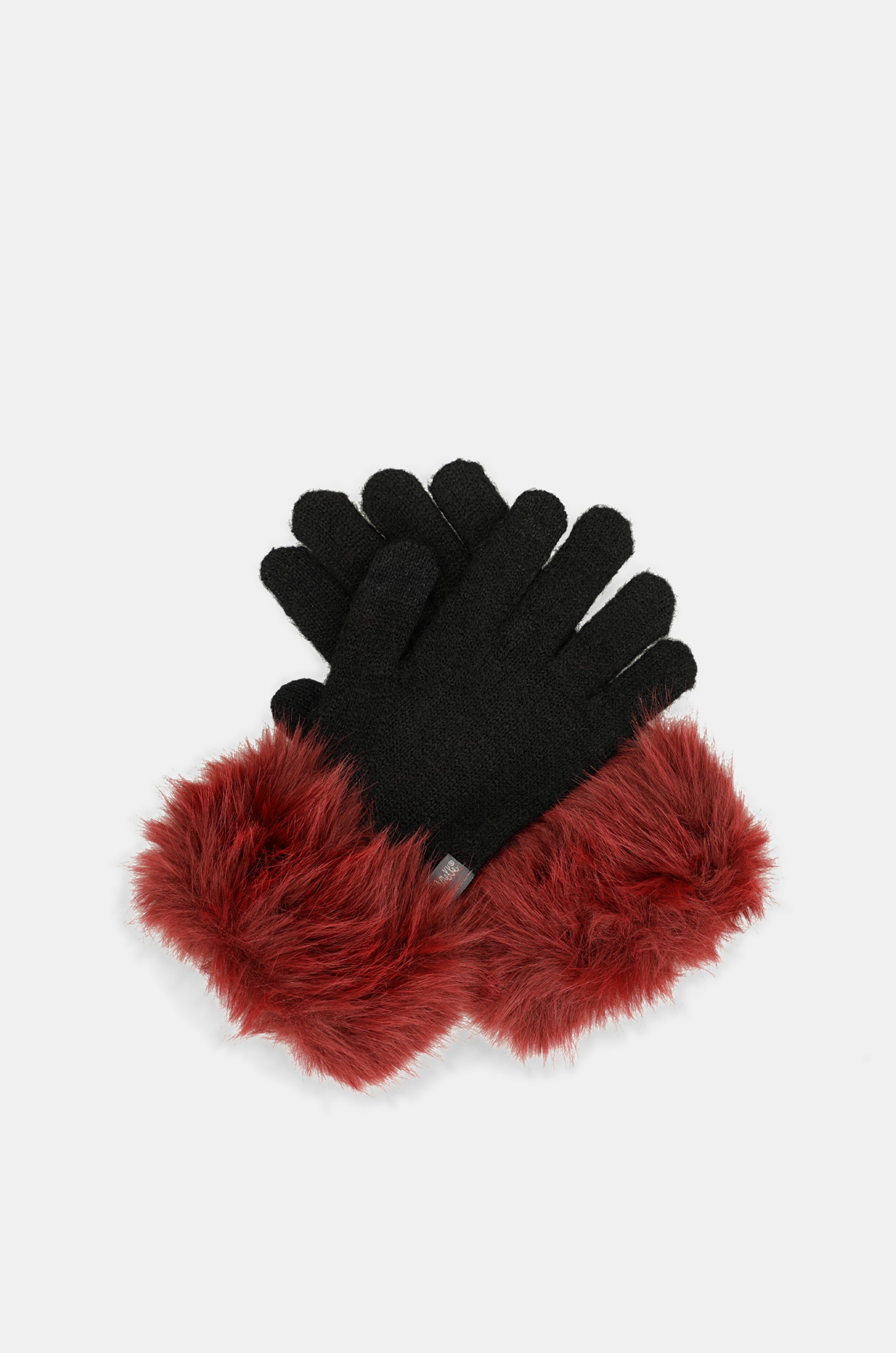Guantes de punto combinados
