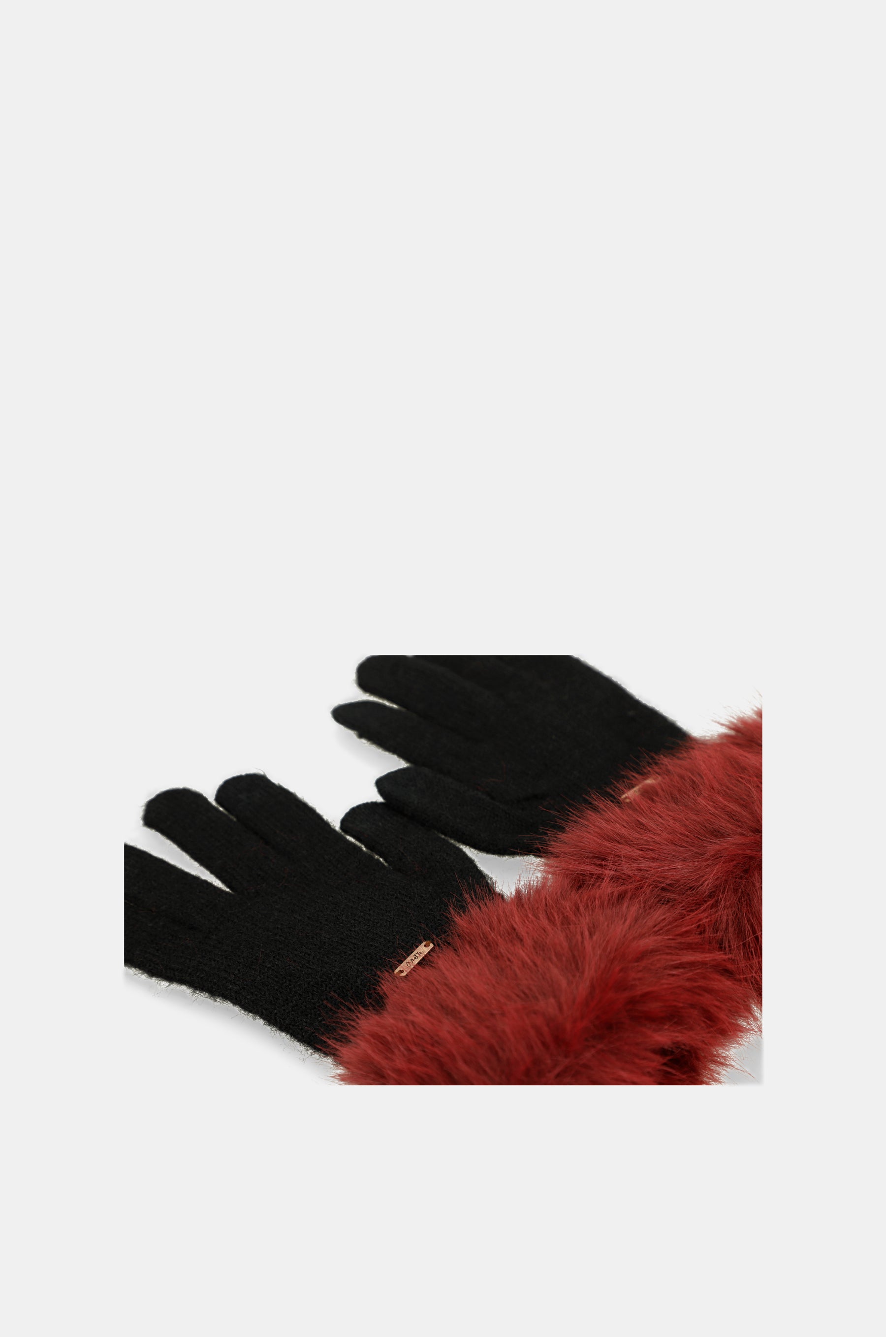 Guantes de punto combinados