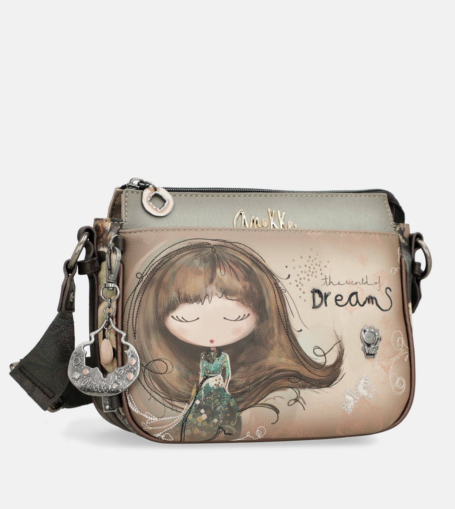 Bandolera mediana 3 compartimentos Real