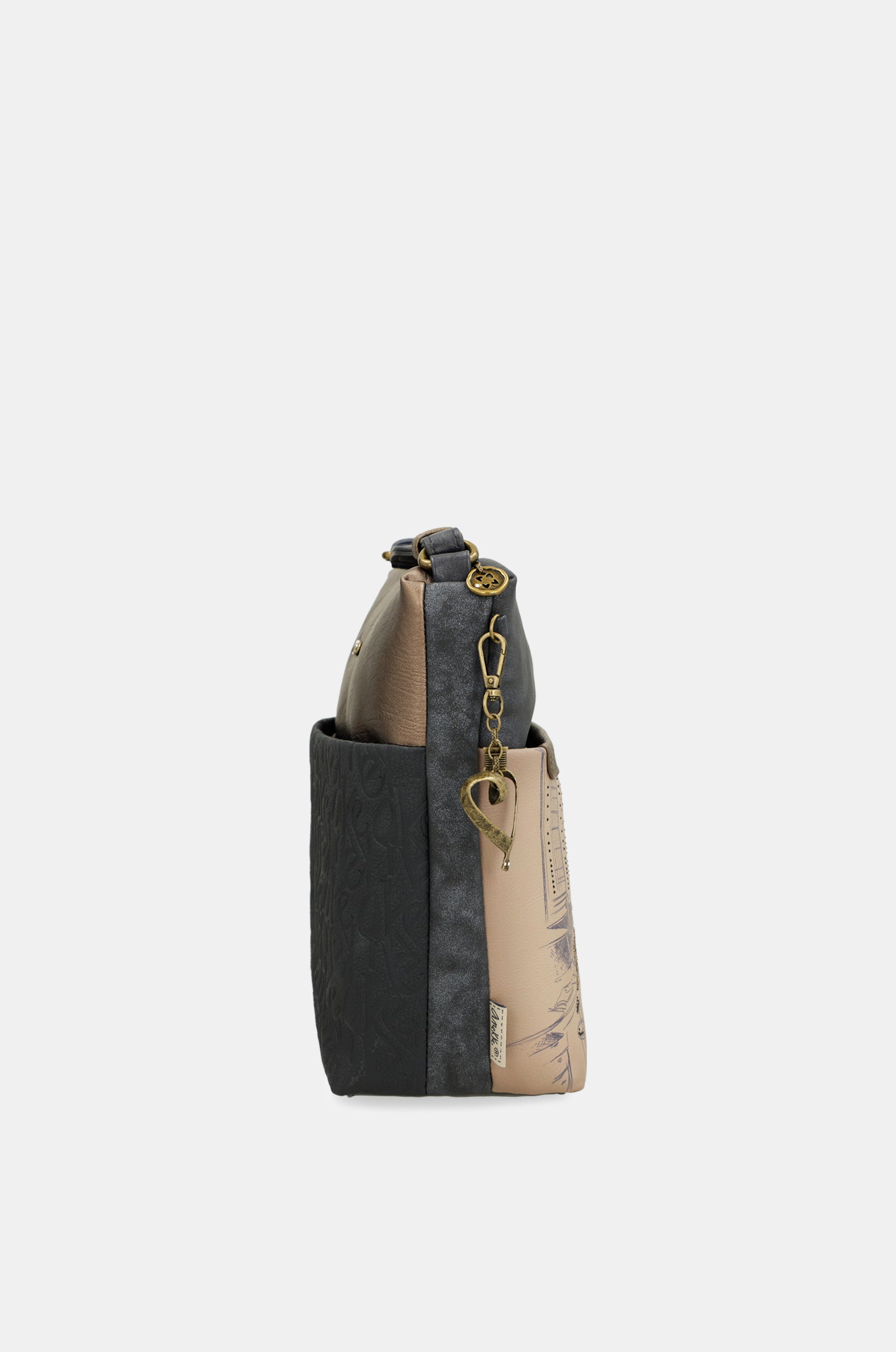 Bandolera grande con bolsillo frontal Studio