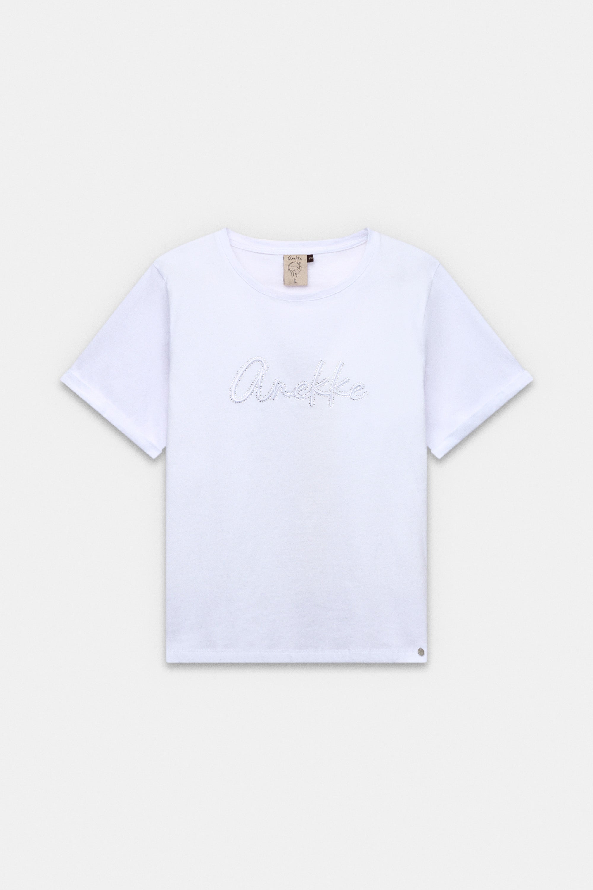 Camiseta blanca de manga corta