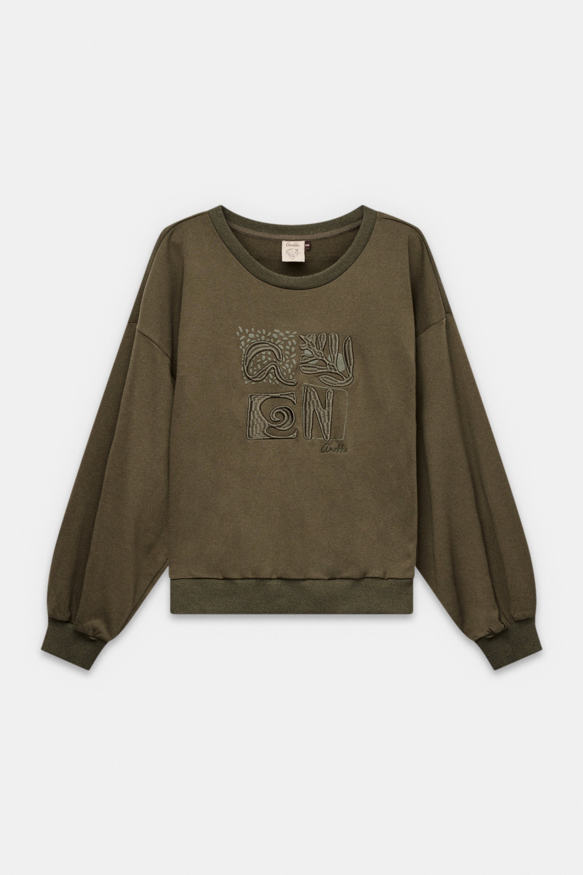 Sudadera de manga larga verde militar